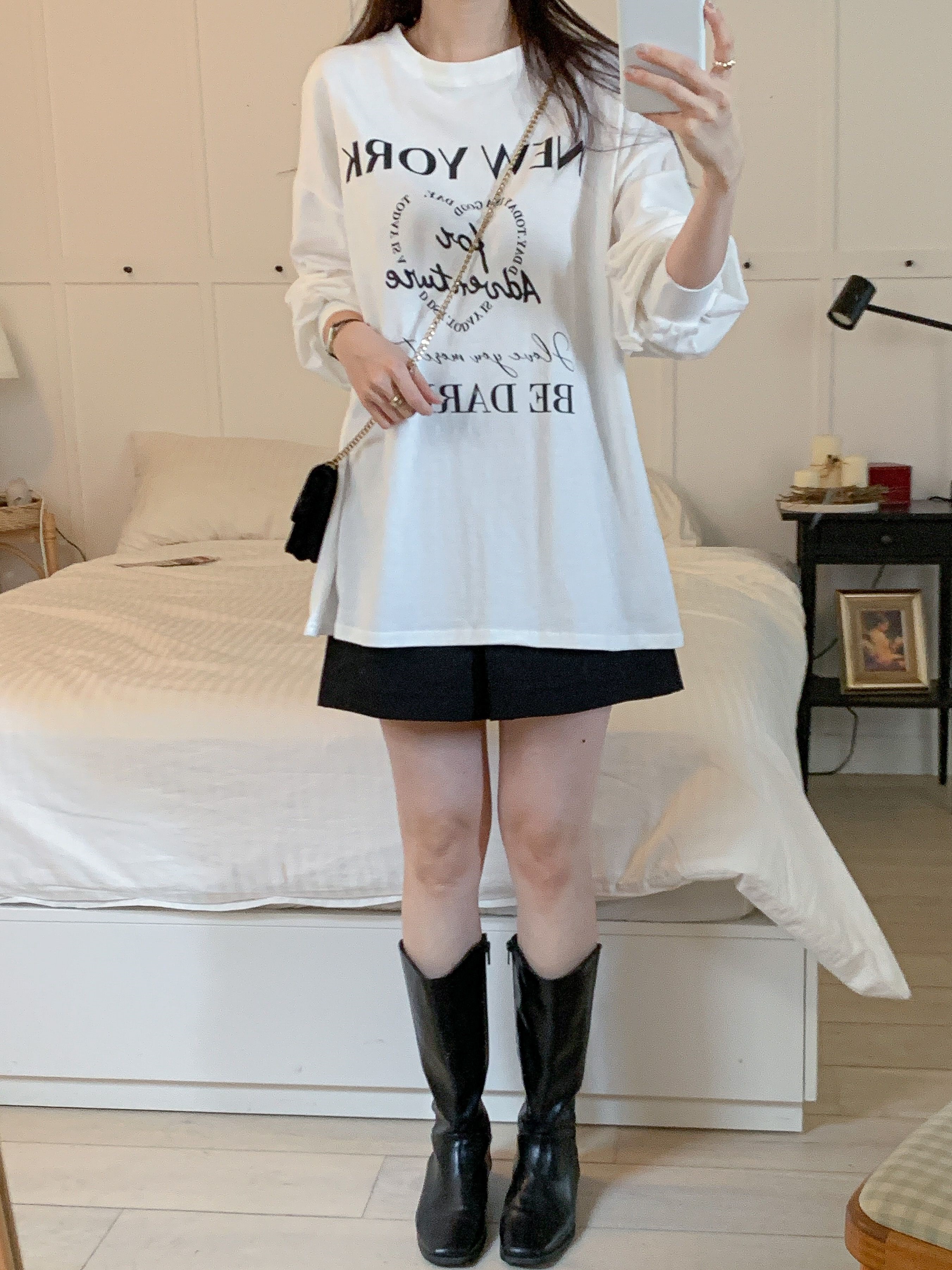 ラウンドネックボクシープリントTシャツ | 詳細画像18