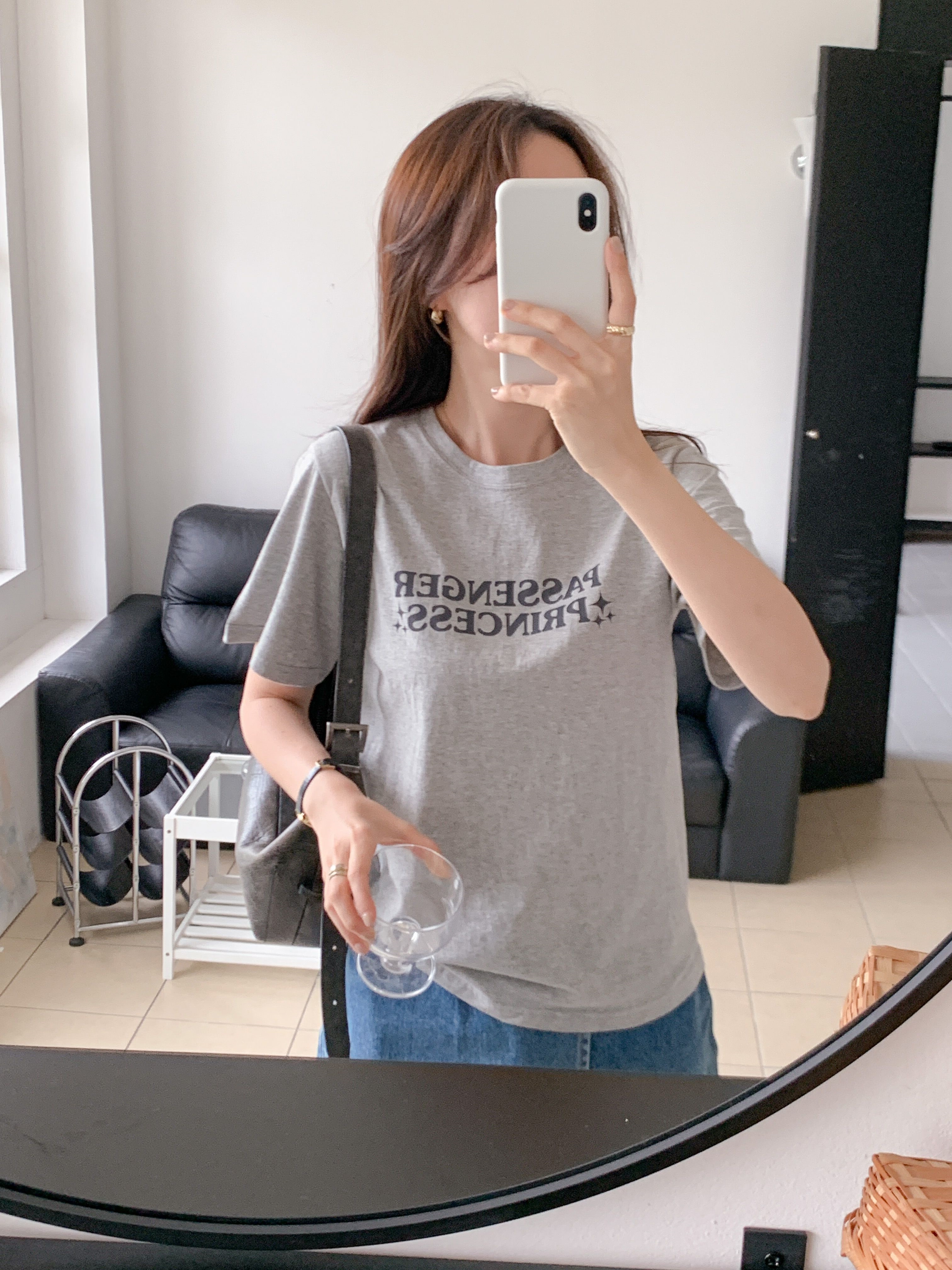 ラウンドネック半袖プリントカラーTシャツ | 詳細画像3
