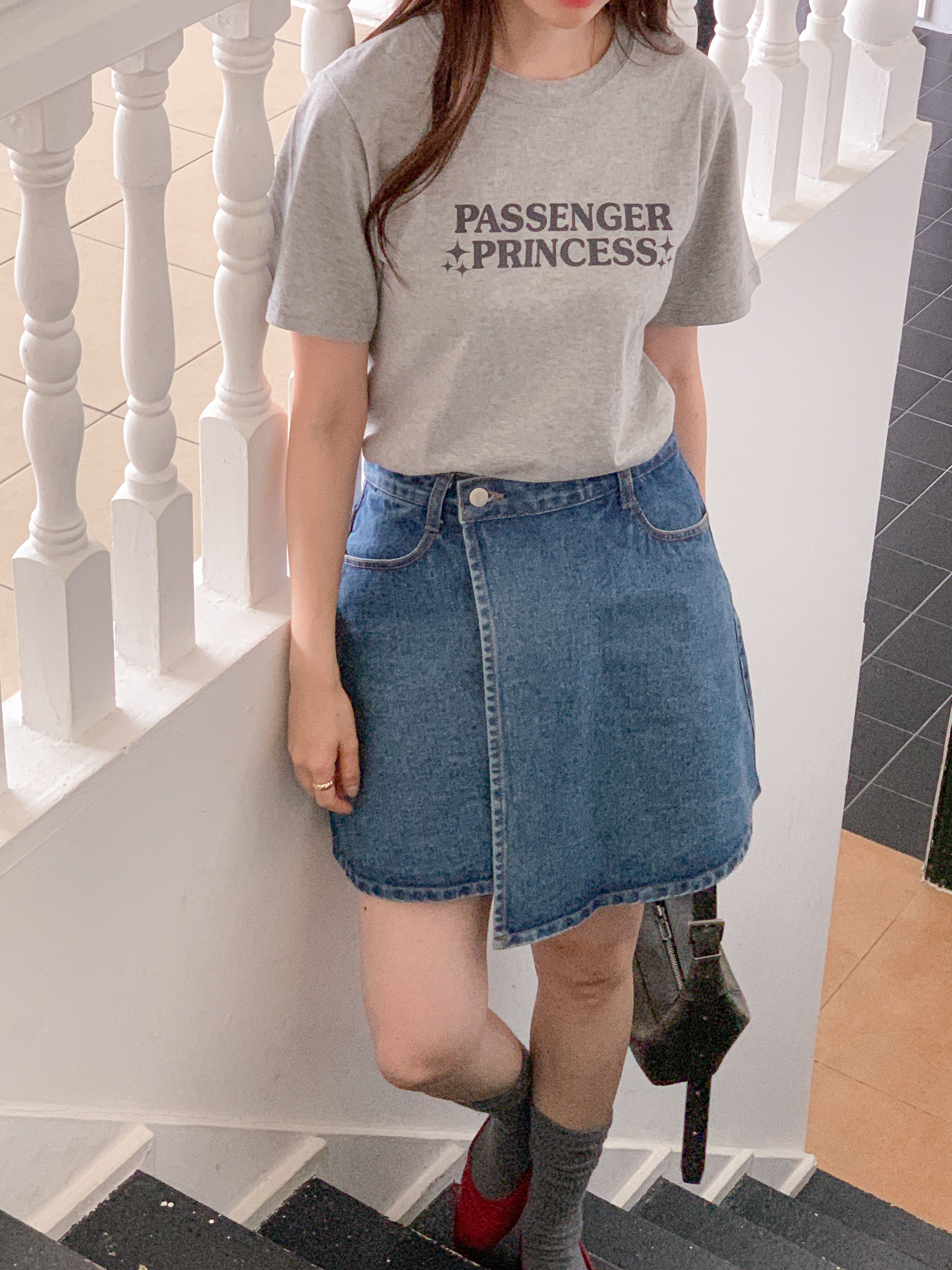 ラウンドネック半袖プリントカラーTシャツ | 詳細画像4