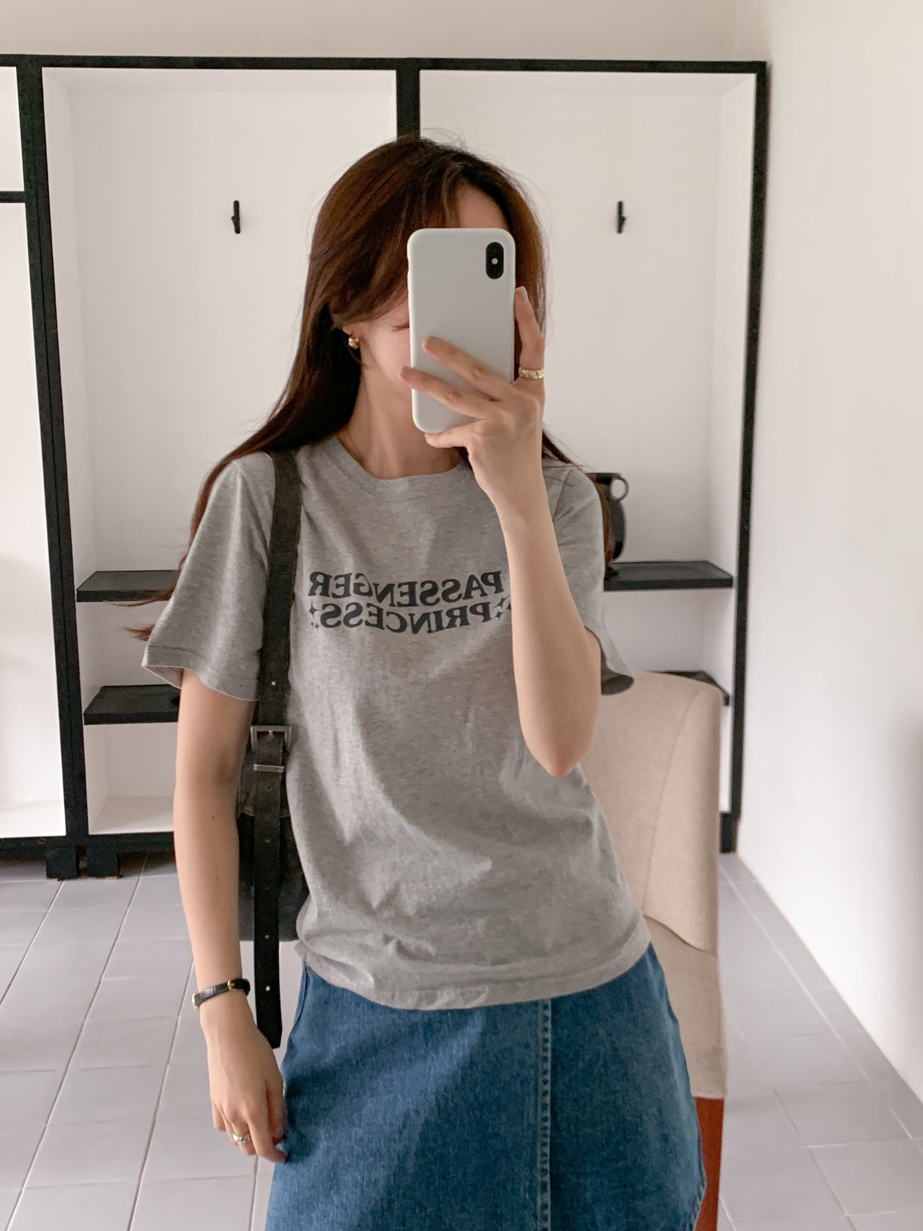 ラウンドネック半袖プリントカラーTシャツ | 詳細画像8