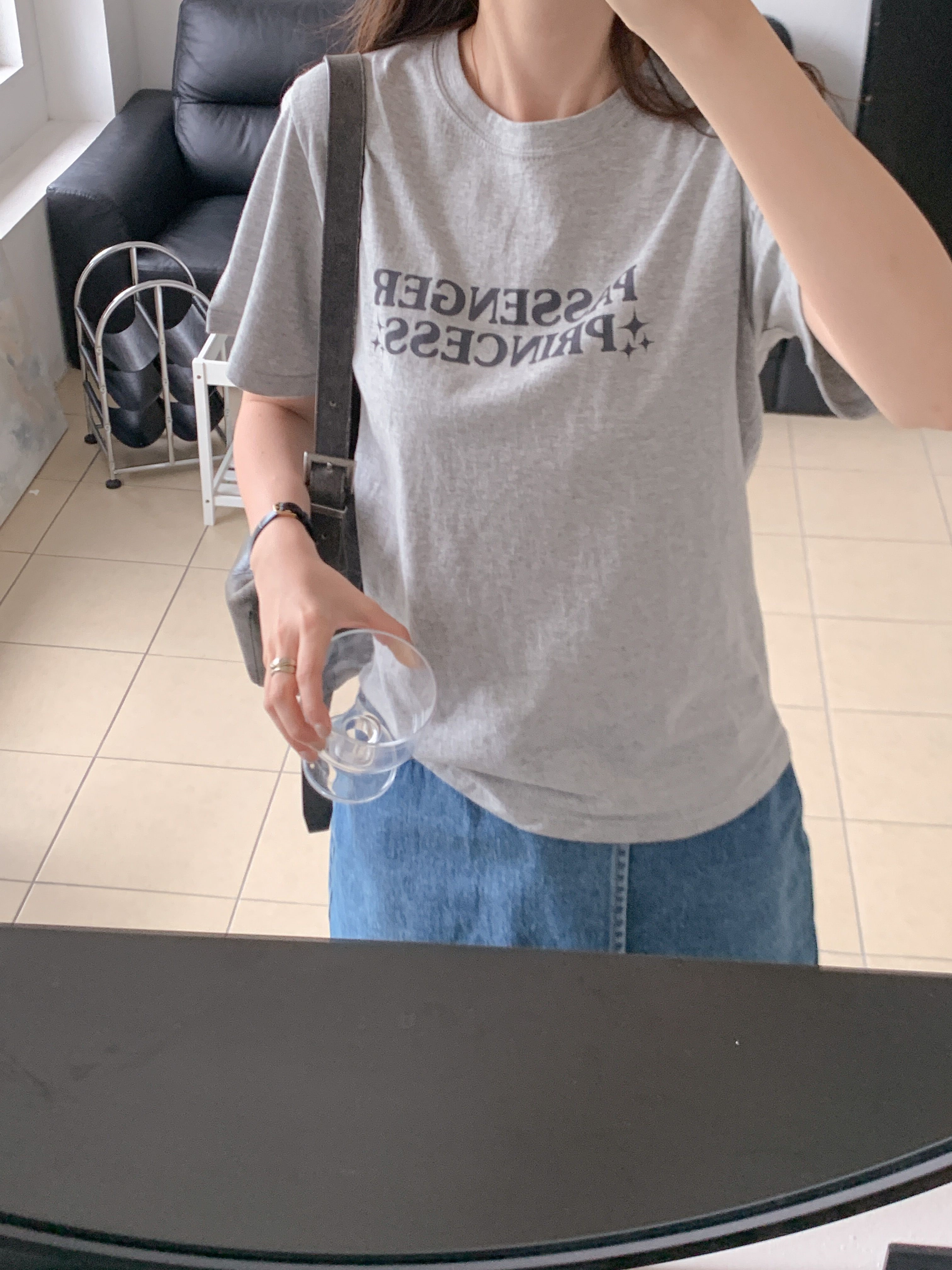 ラウンドネック半袖プリントカラーTシャツ | 詳細画像13