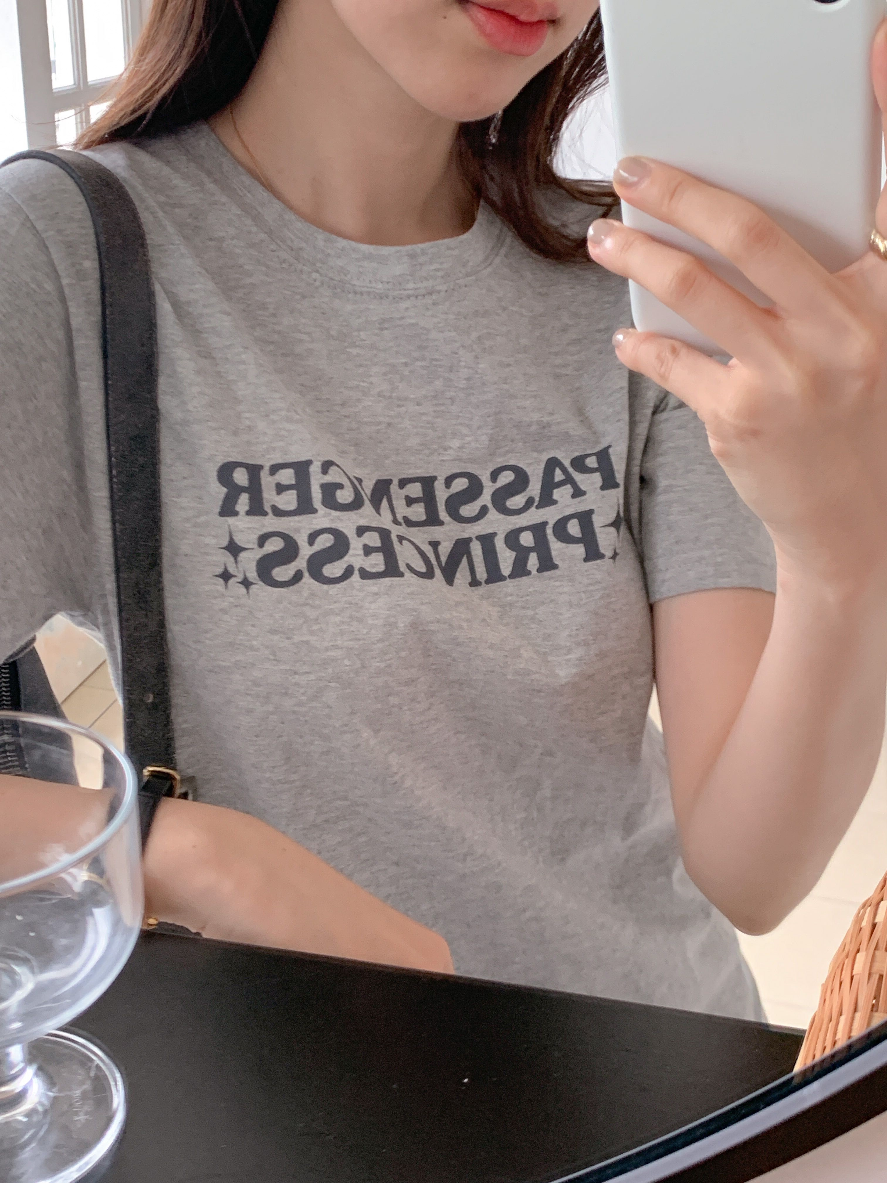 ラウンドネック半袖プリントカラーTシャツ | 詳細画像18
