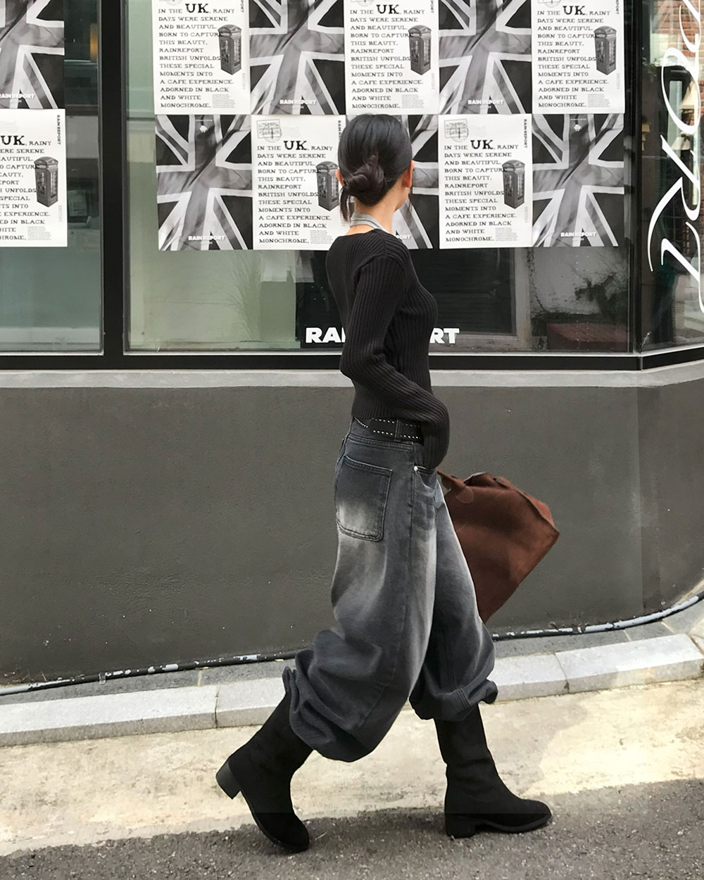 ワイドカーペンターウォッシングデニムパンツ | レディース