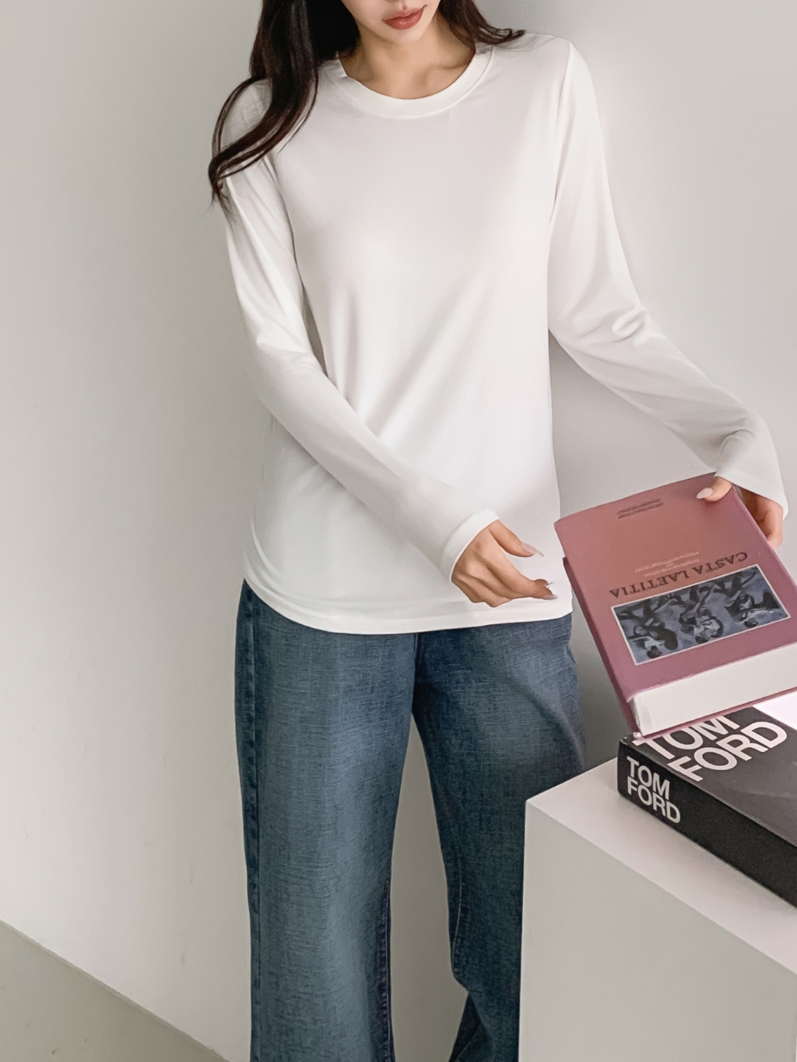 ラウンドネックウォーム長袖Tシャツ | 詳細画像4