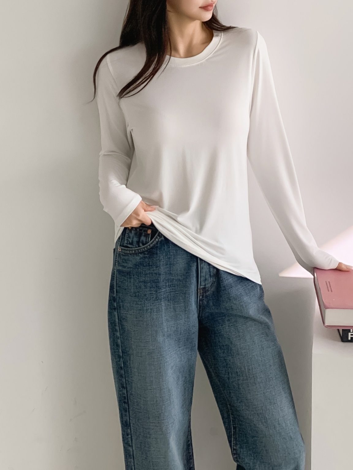 ラウンドネックウォーム長袖Tシャツ | 詳細画像5