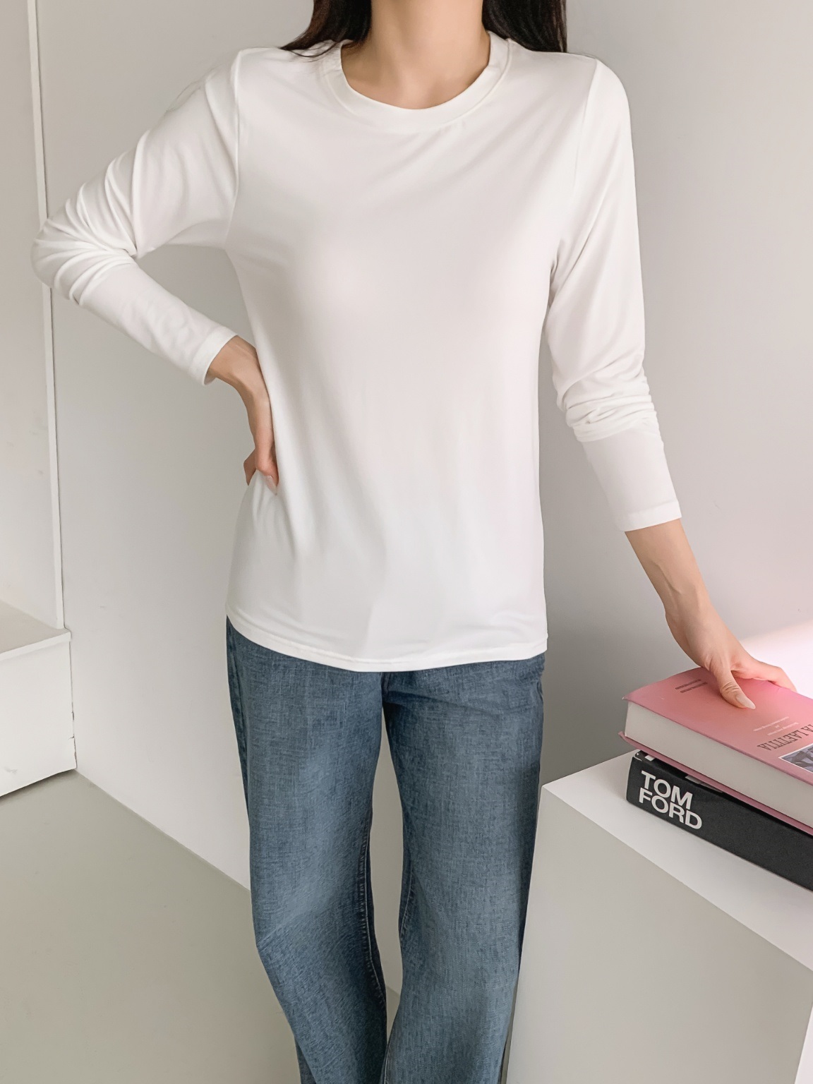 ラウンドネックウォーム長袖Tシャツ | 詳細画像9