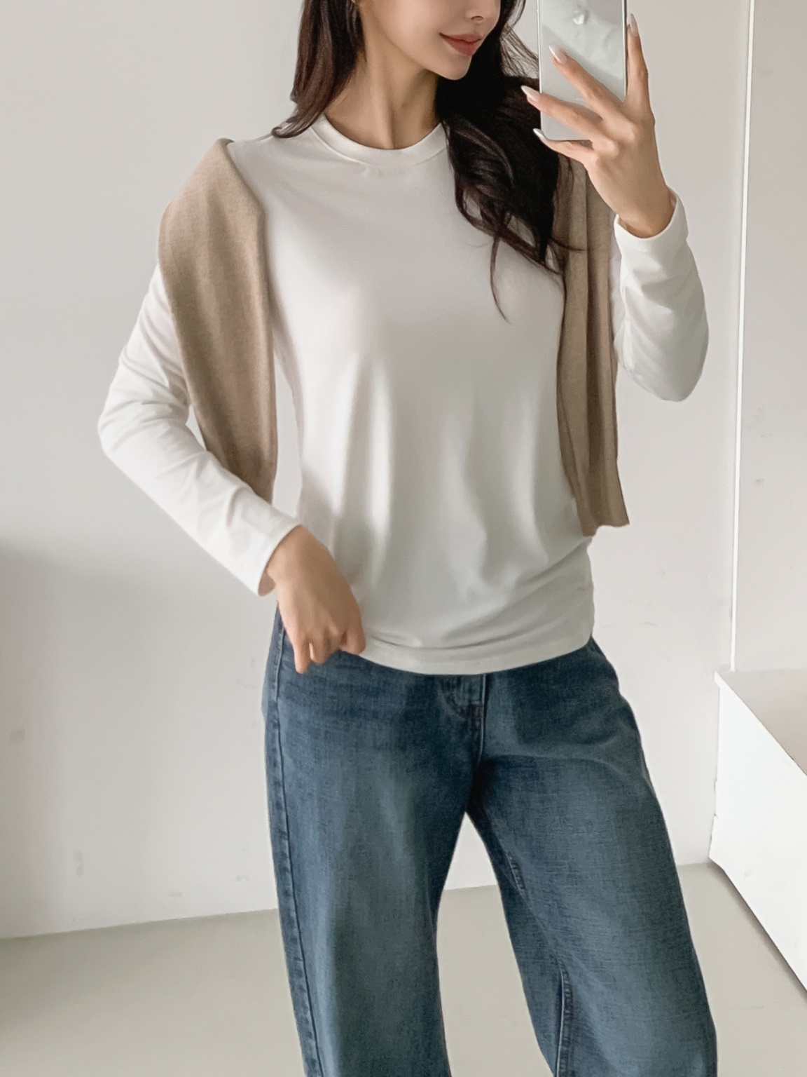 ラウンドネックウォーム長袖Tシャツ | 詳細画像18