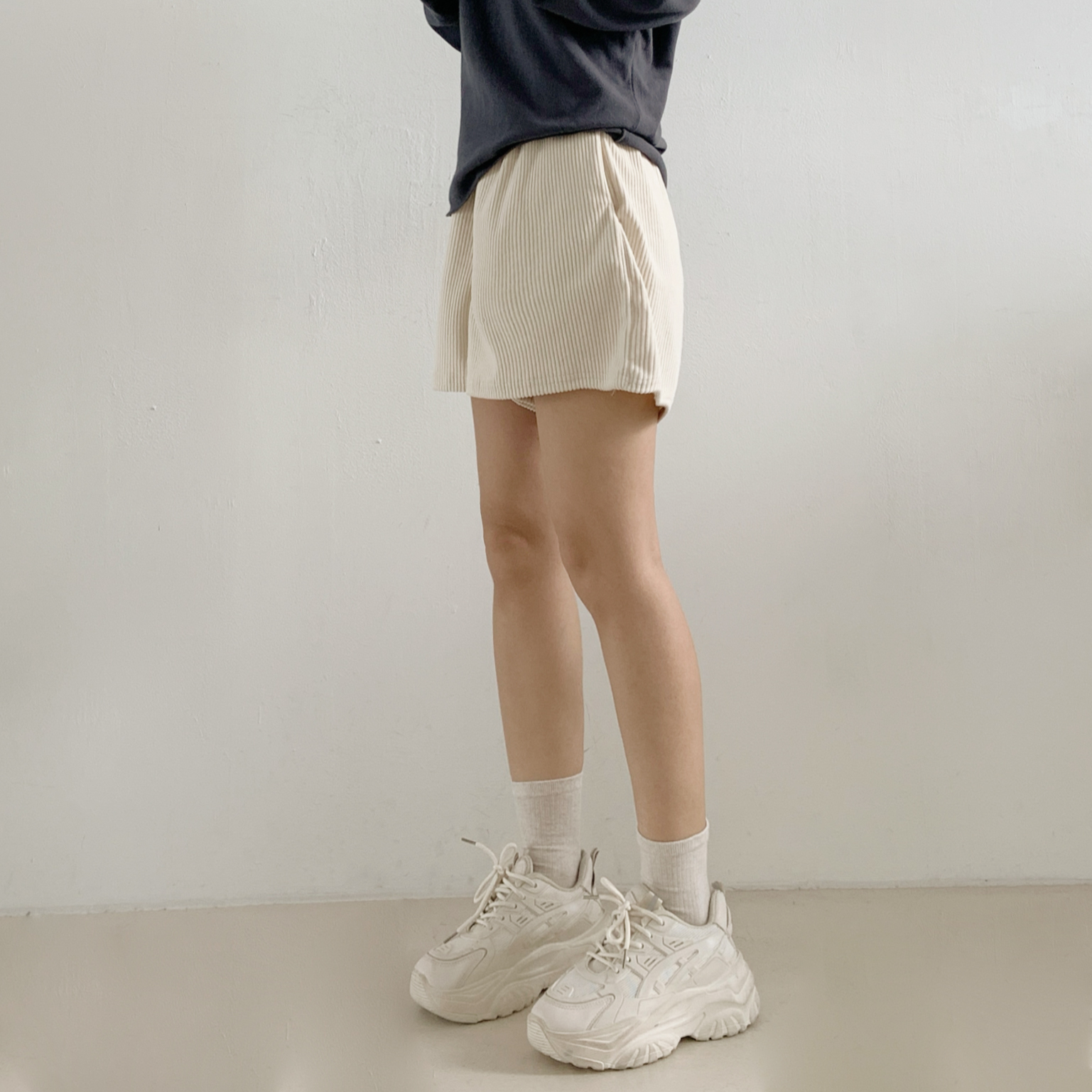コーデュロイポケットウエストゴムカラーショートパンツ | 詳細画像6