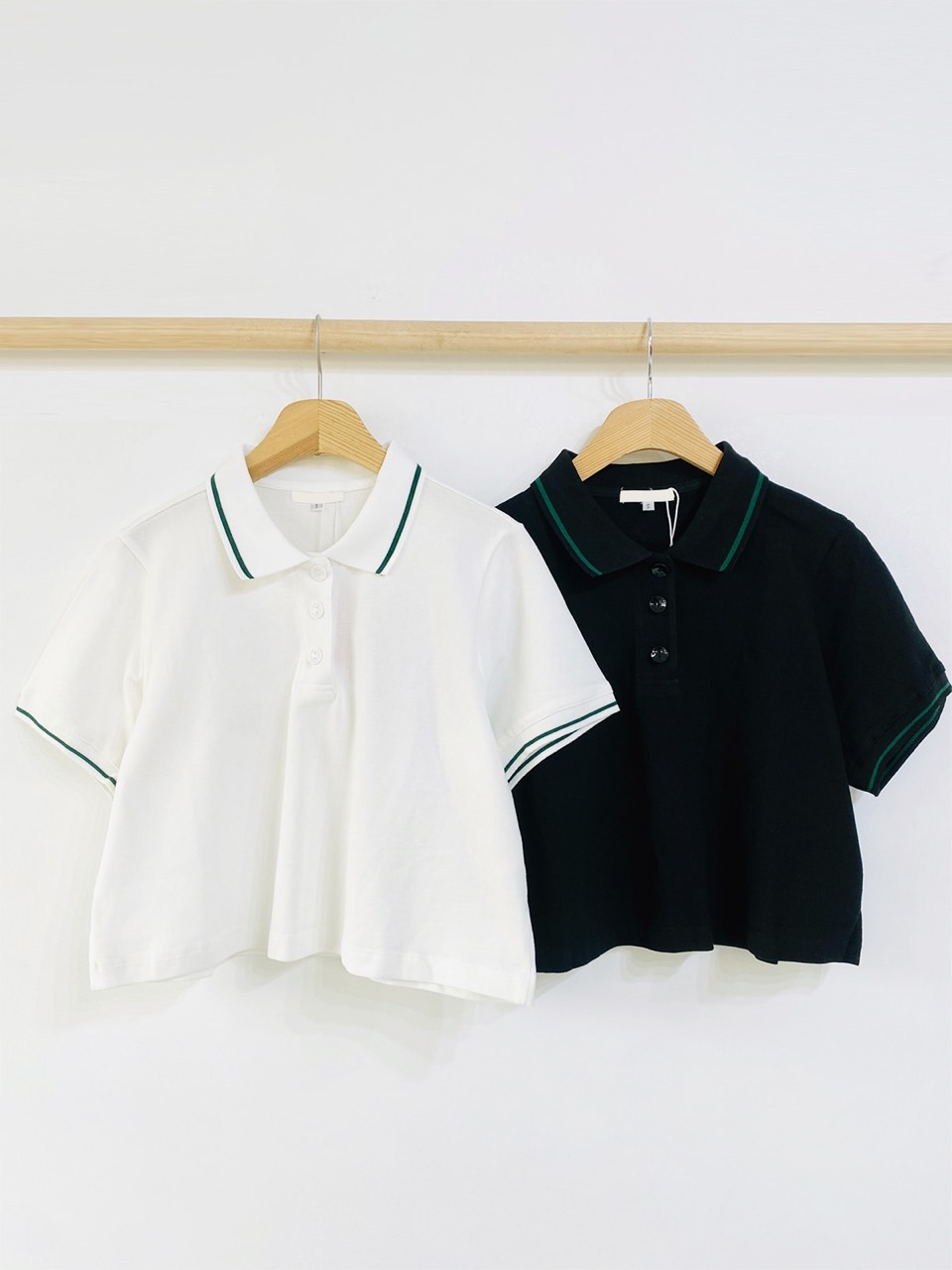 ボタンカラー半袖配色カラーポロカラーTシャツ | 詳細画像14