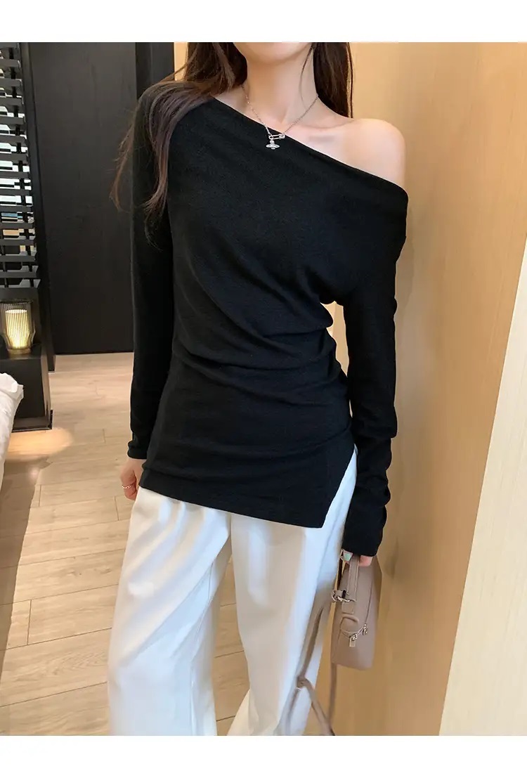 ドレープスリット長袖サイドTシャツ | 詳細画像6