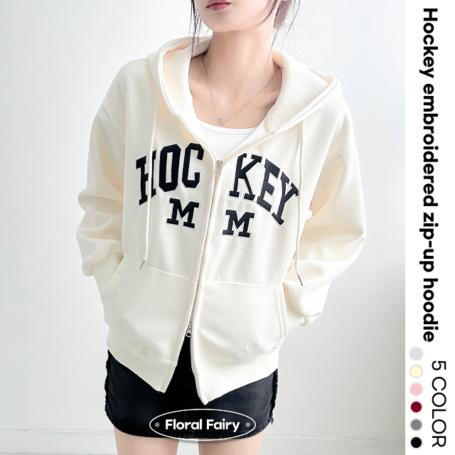 ダブルジップ刺繍ジップパーカー | レディースファッション通販 - DHOLIC