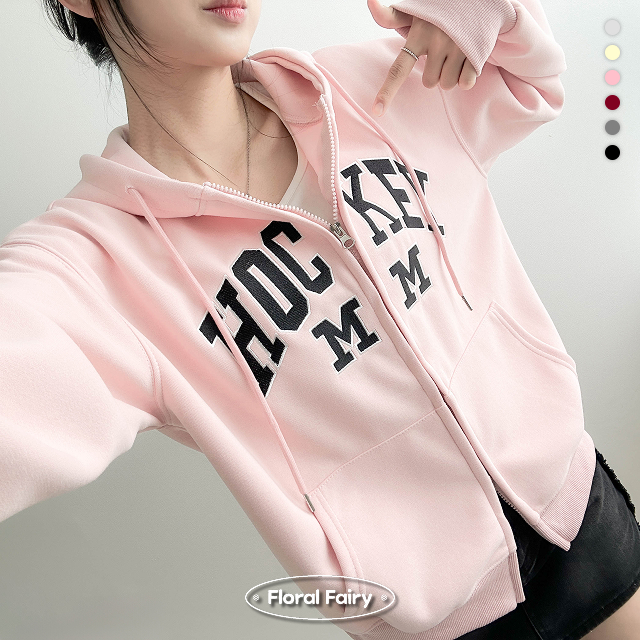 ダブルジップ刺繍ジップパーカー | レディースファッション通販 - DHOLIC