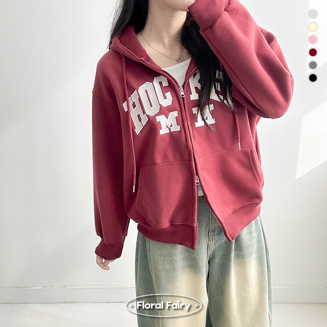 ダブルジップ刺繍ジップパーカー | レディースファッション通販 - DHOLIC