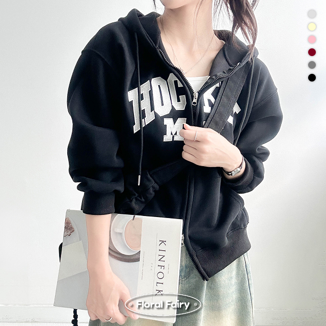 ダブルジップ刺繍ジップパーカー | レディースファッション通販 - DHOLIC