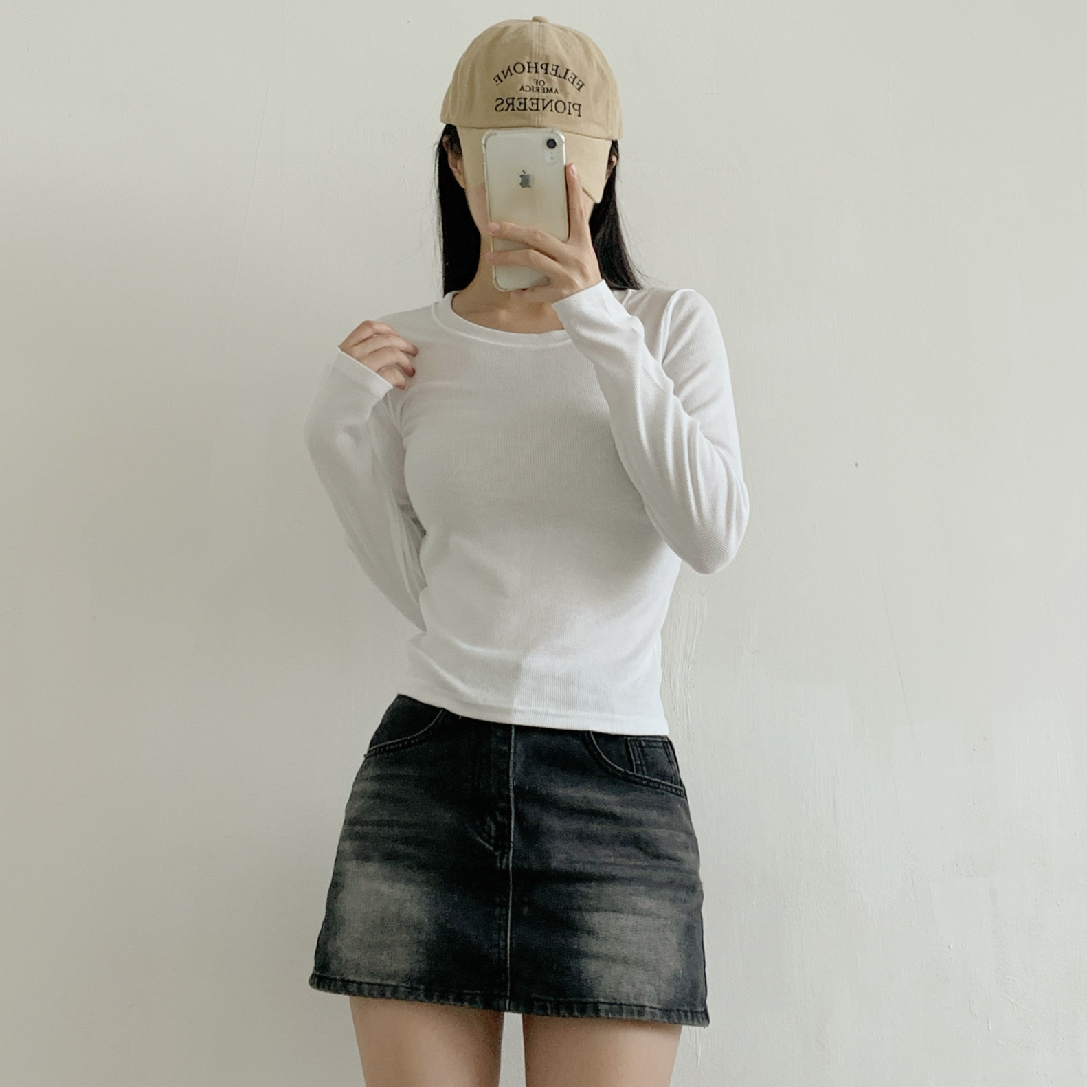 リブラウンドネックスリムTシャツ | 詳細画像6