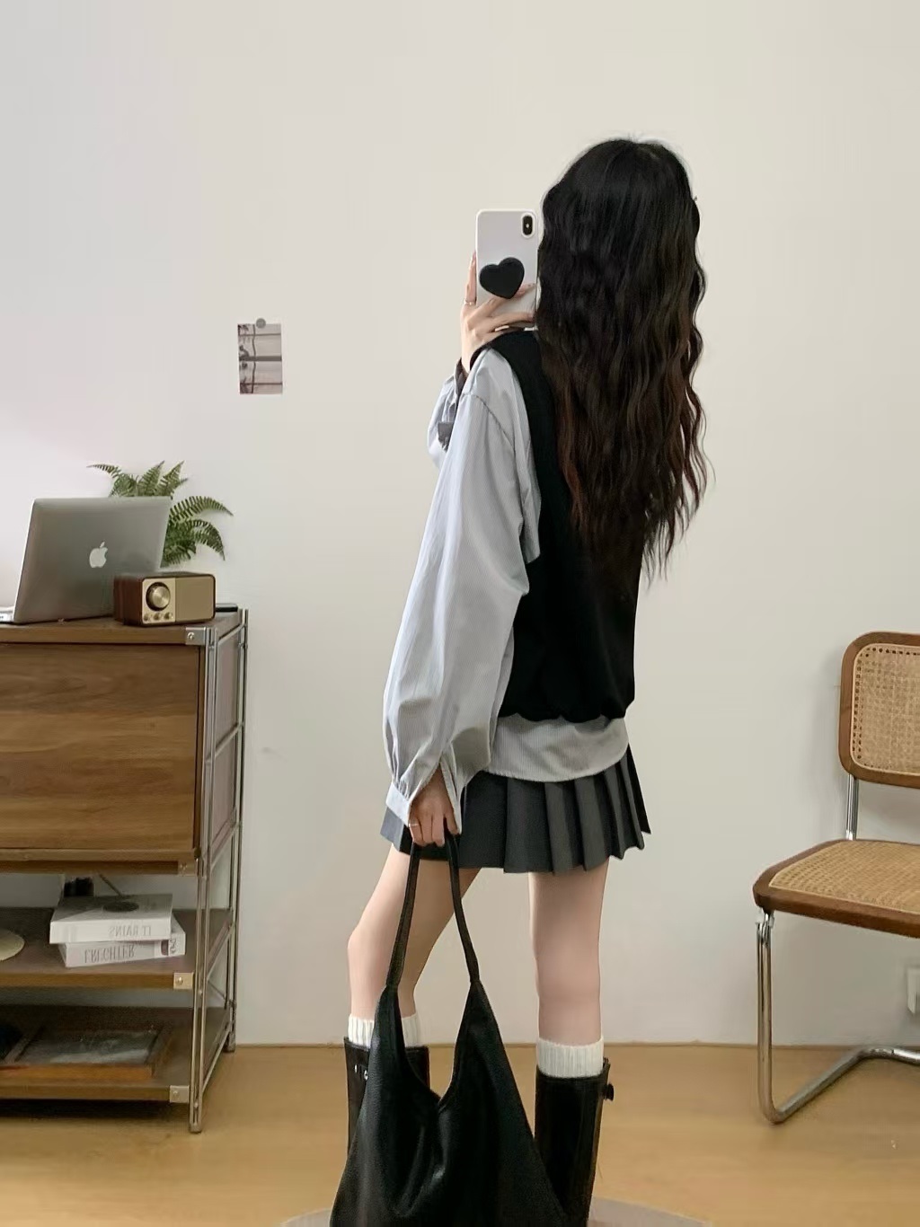 ジップアップラウンドネックゴムベスト | 詳細画像2