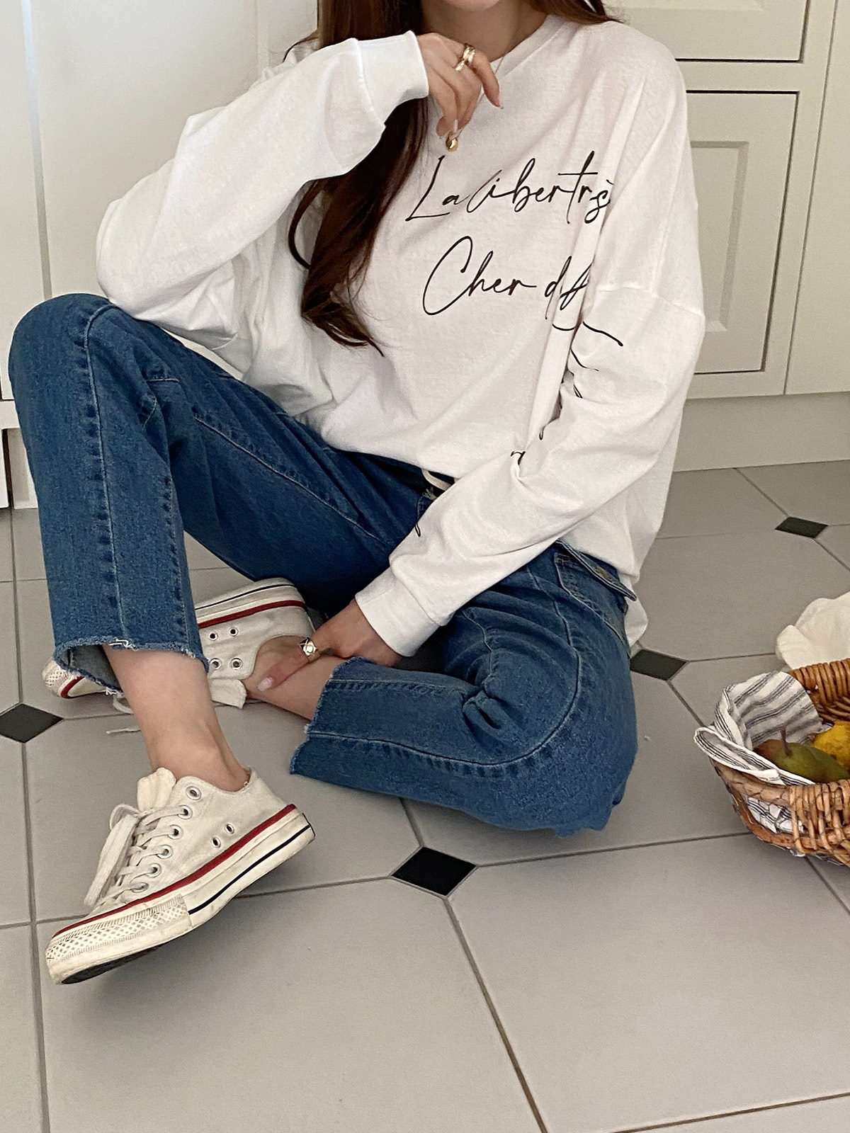ボクシー長袖レタリングTシャツ | 詳細画像7