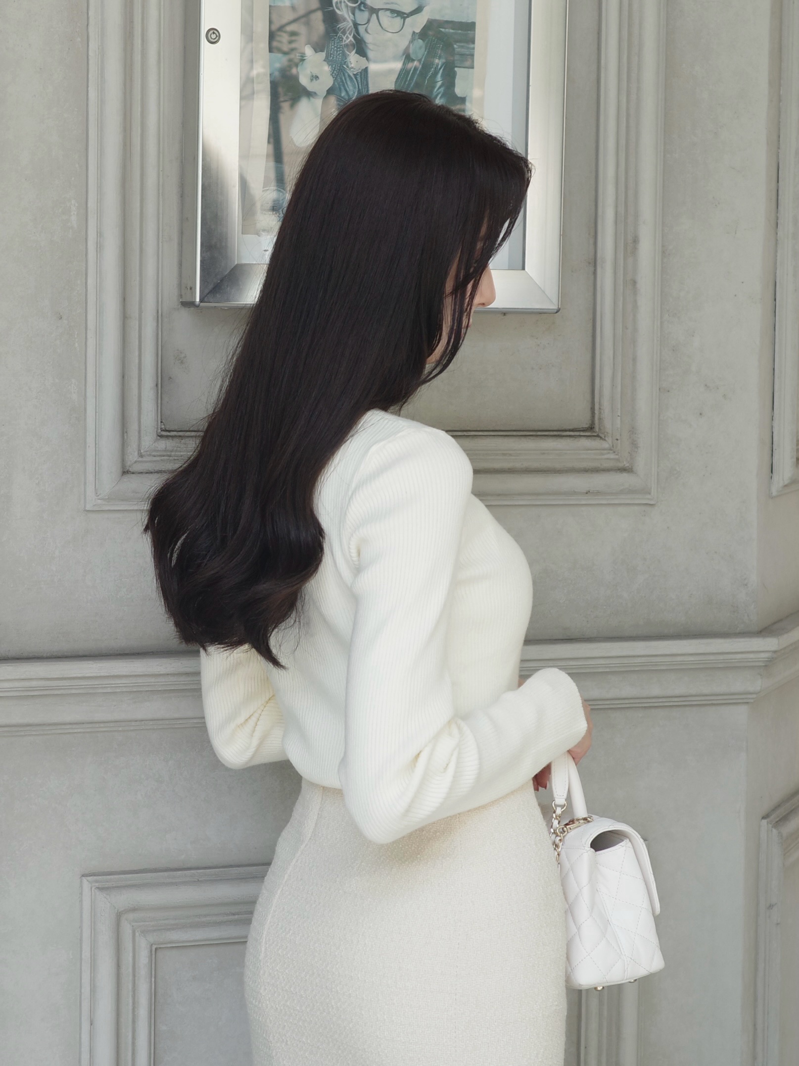 Vネックスリムリブニットカーディガン | 詳細画像16