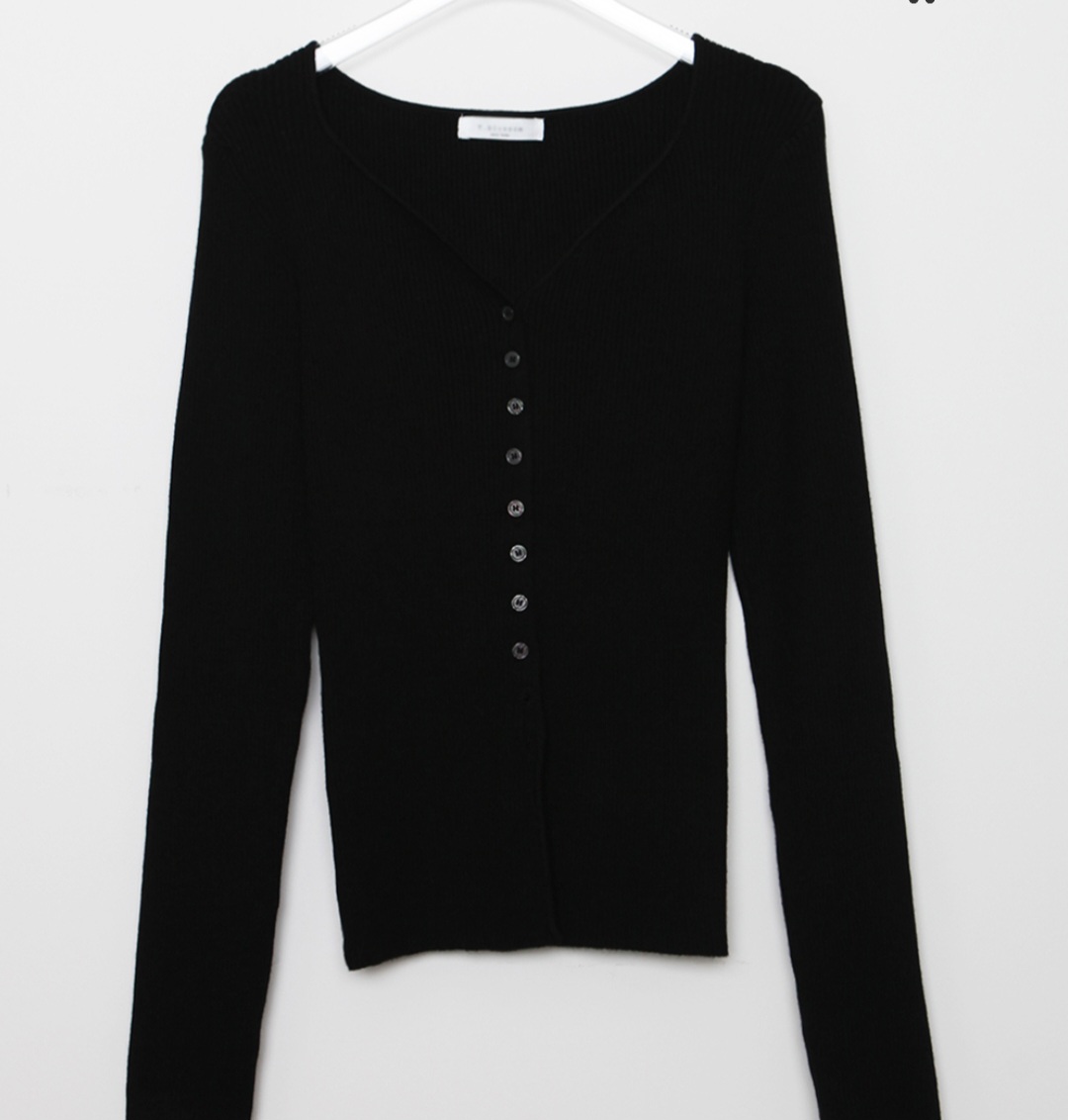 Vネックスリムリブニットカーディガン | 詳細画像22