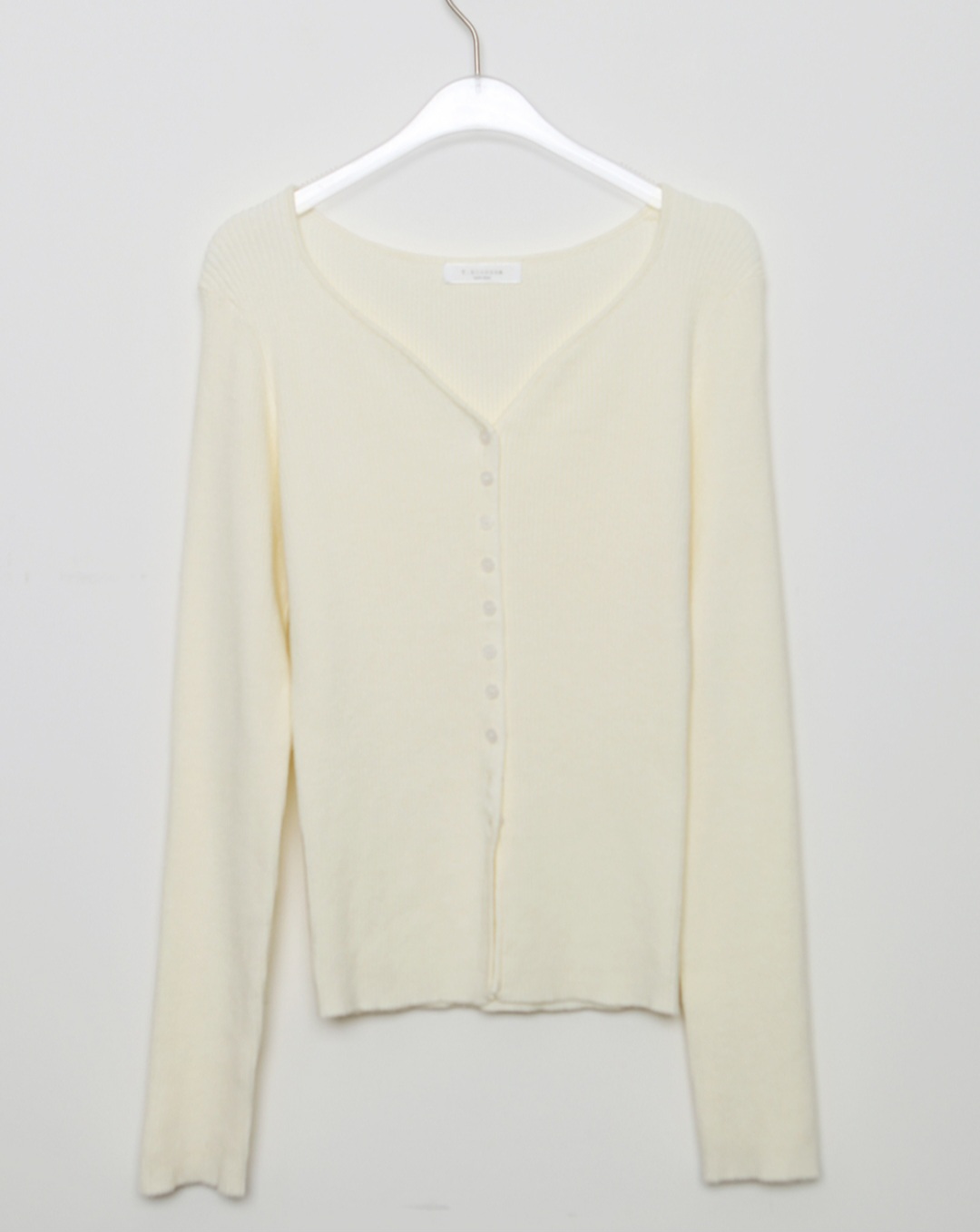 Vネックスリムリブニットカーディガン | 詳細画像21