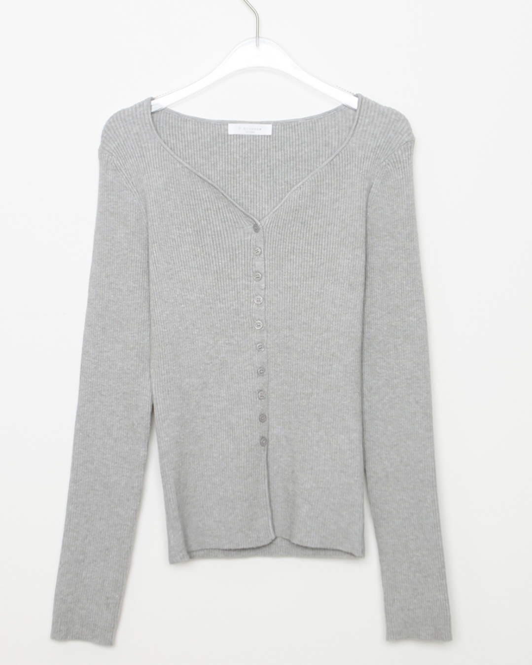 Vネックスリムリブニットカーディガン | 詳細画像23