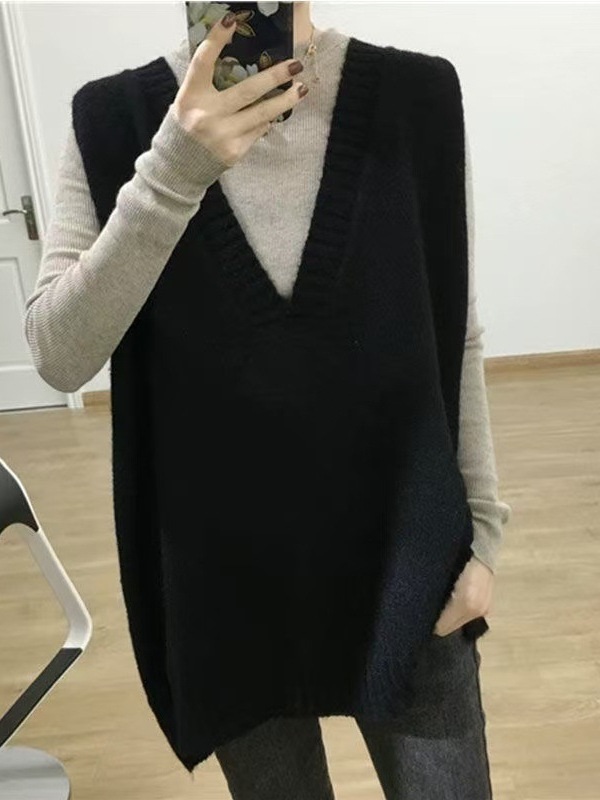 ウール混Vネックベスト | 詳細画像8