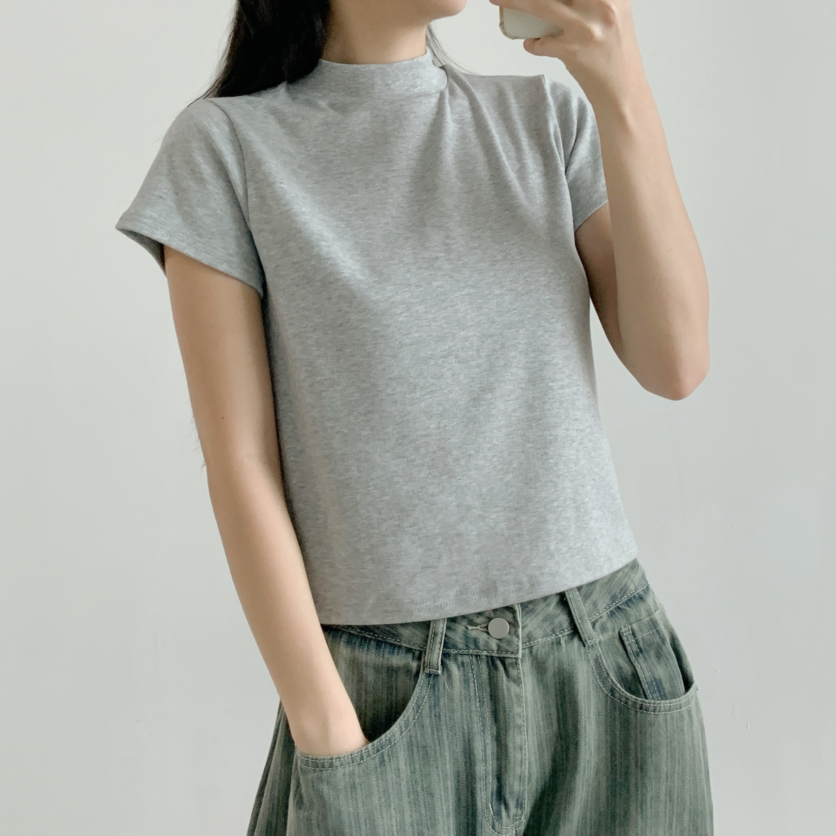 タートルネックスリム半袖Tシャツ | 詳細画像6