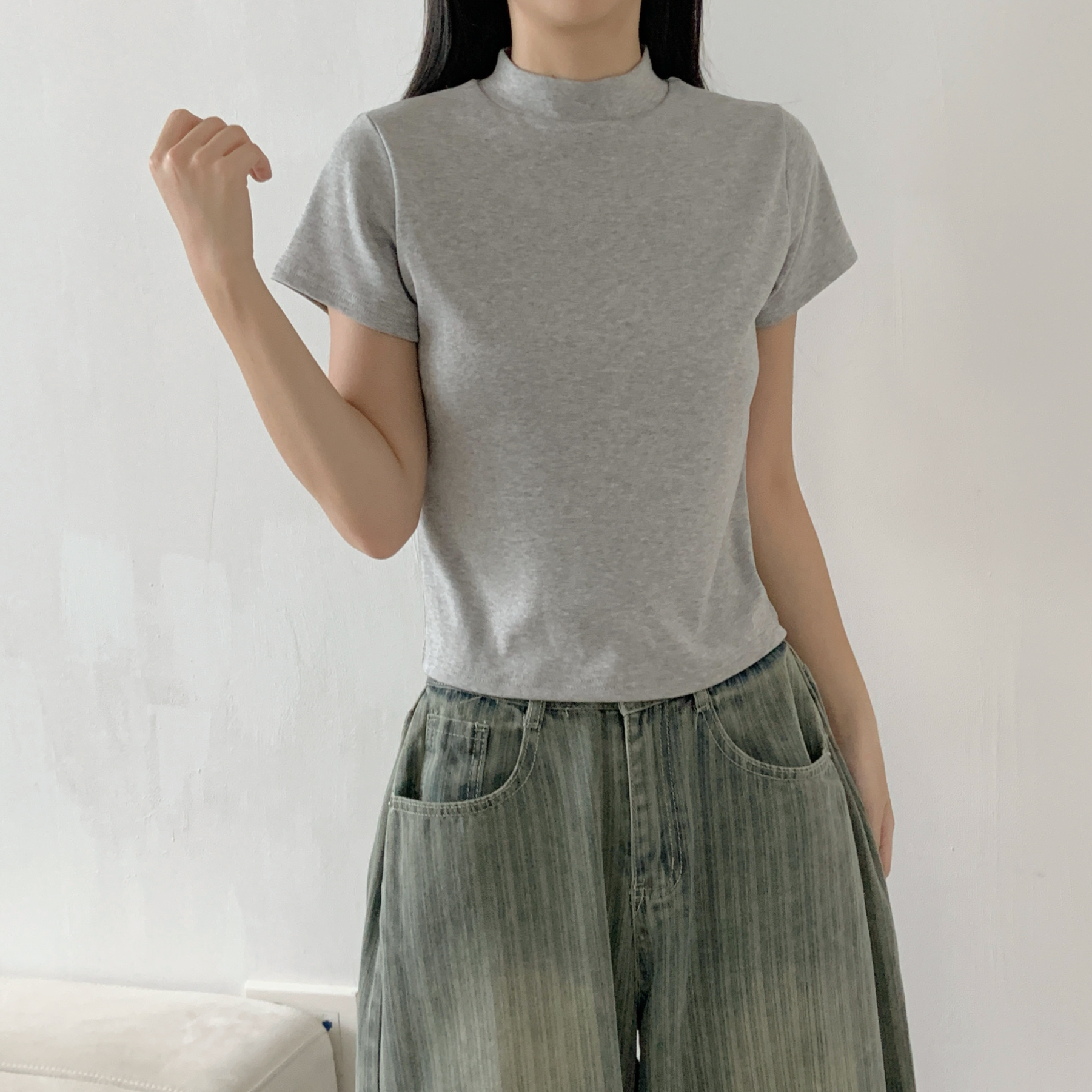 タートルネックスリム半袖Tシャツ | 詳細画像8