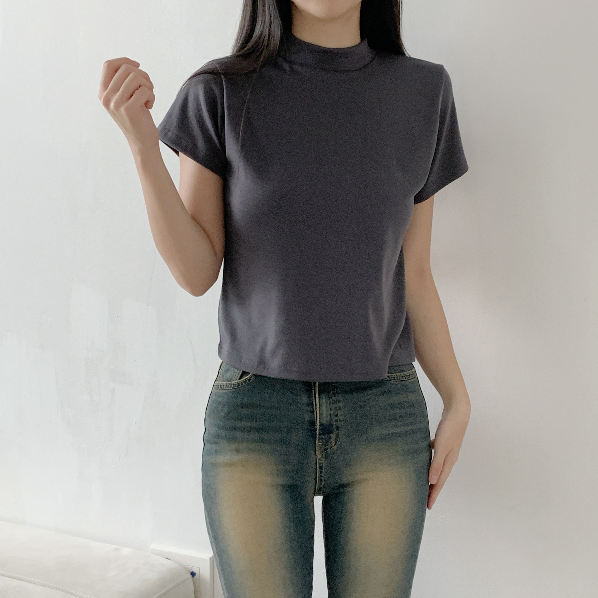 タートルネックスリム半袖Tシャツ | 詳細画像11