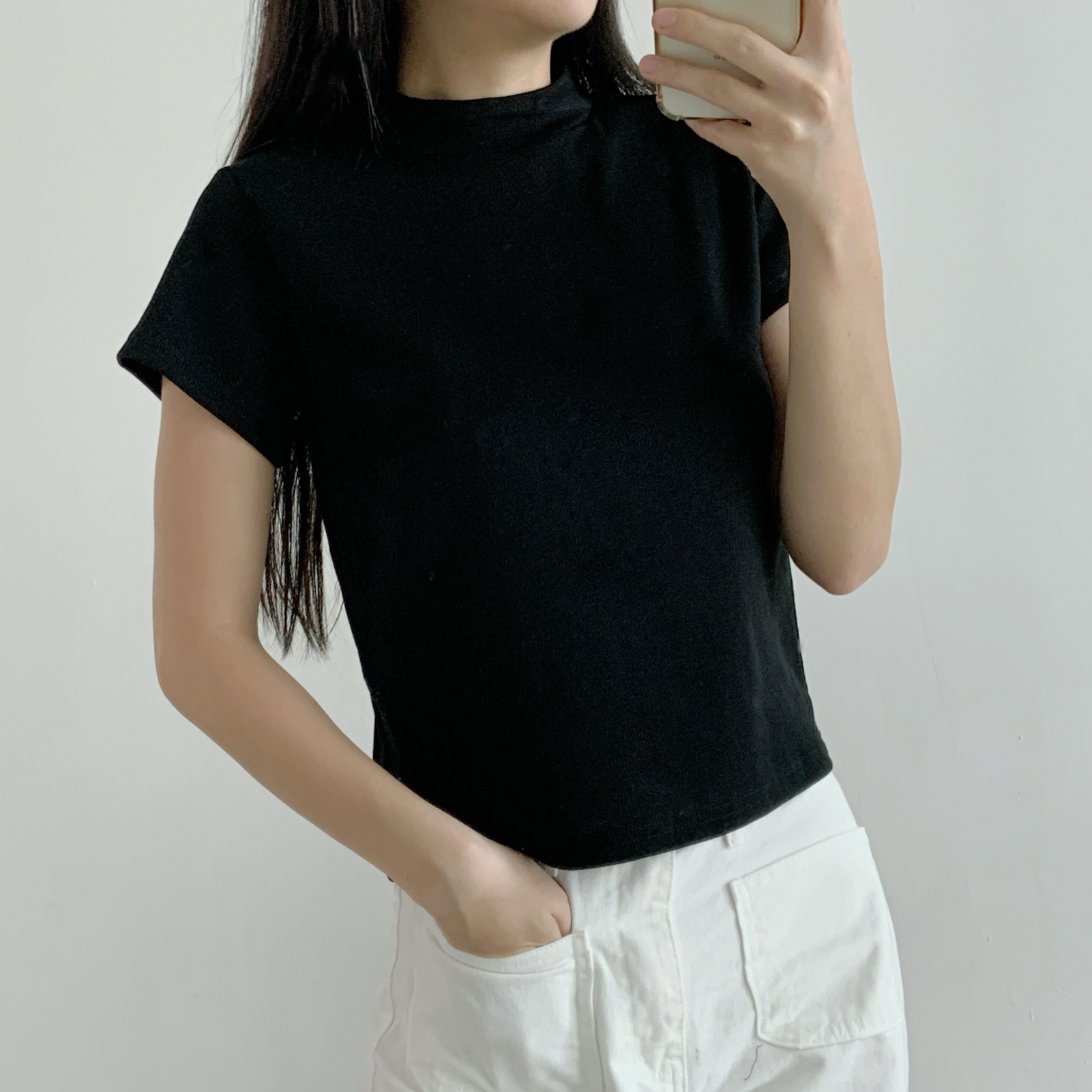 タートルネックスリム半袖Tシャツ | 詳細画像17