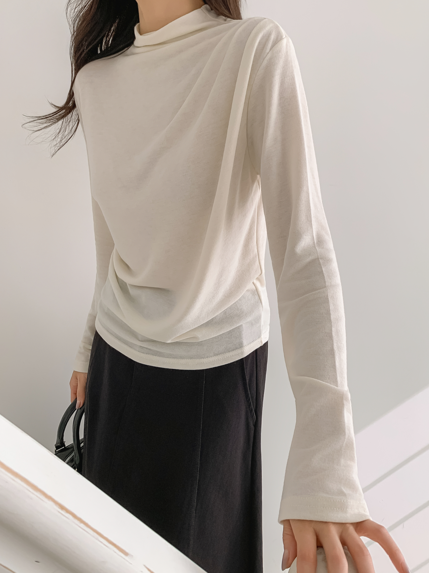 ストレッチハーフネックスリム長袖Tシャツ | 詳細画像10