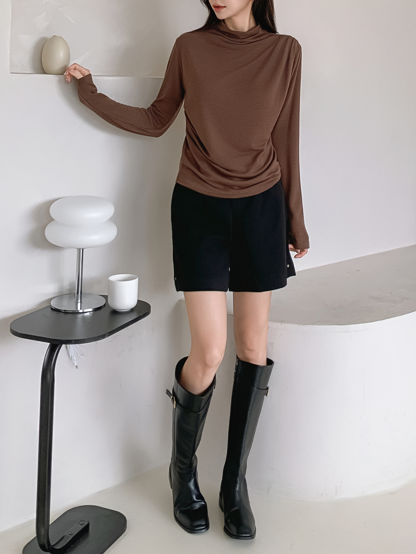 ストレッチハーフネックスリム長袖Tシャツ | 詳細画像18