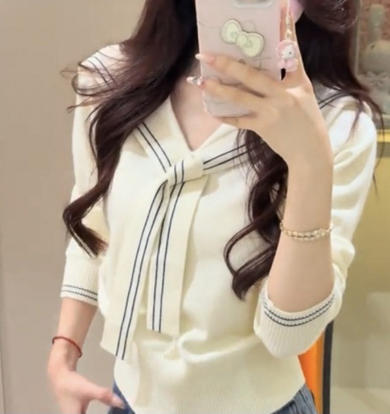 cccmalie セーラー襟ニット　Ecru　38 セーラーカラーカラーニット | レディースファッション通販 - DHOLIC