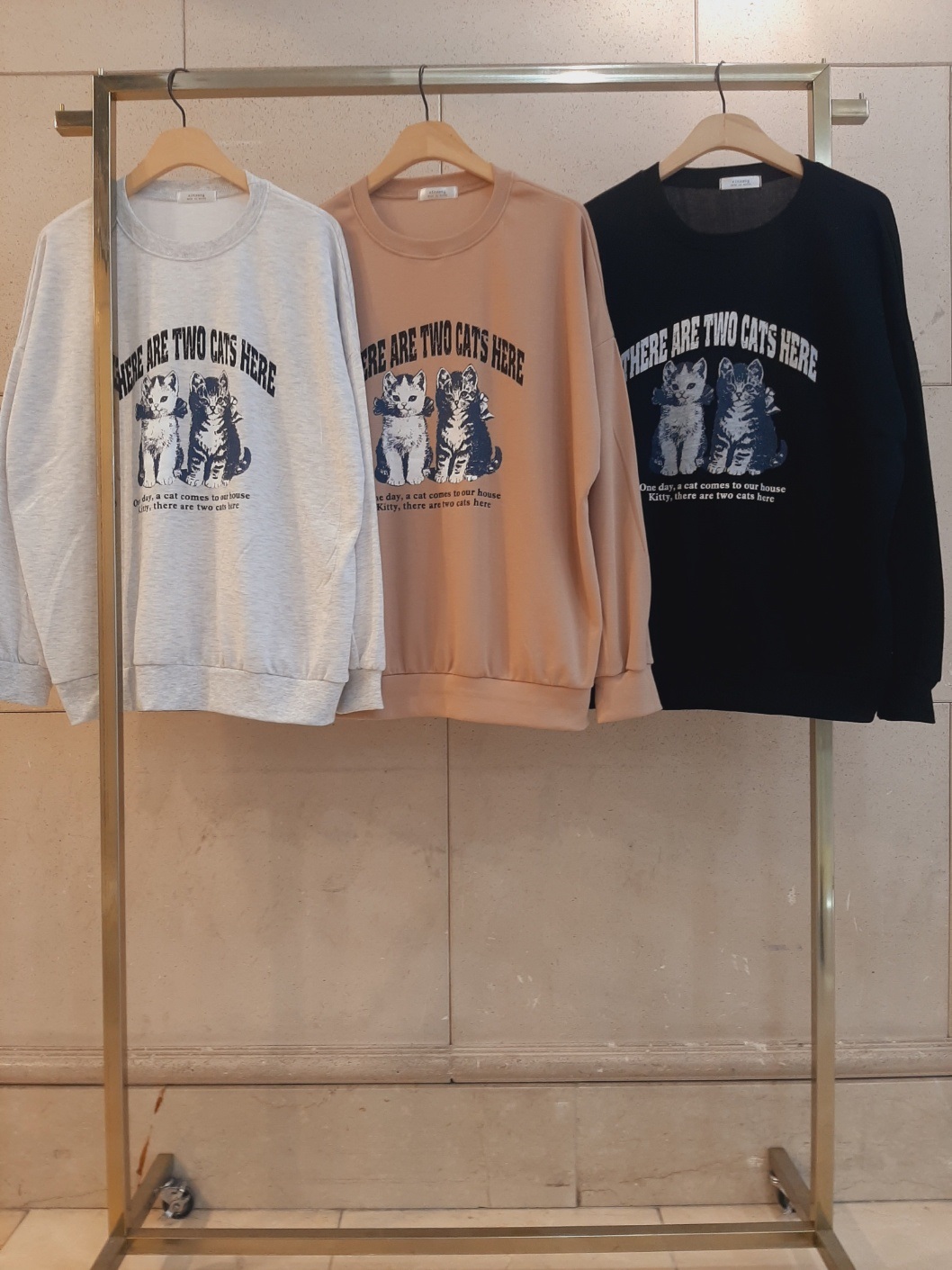 ラウンドネックボクシープリントカラーTシャツ | 詳細画像3