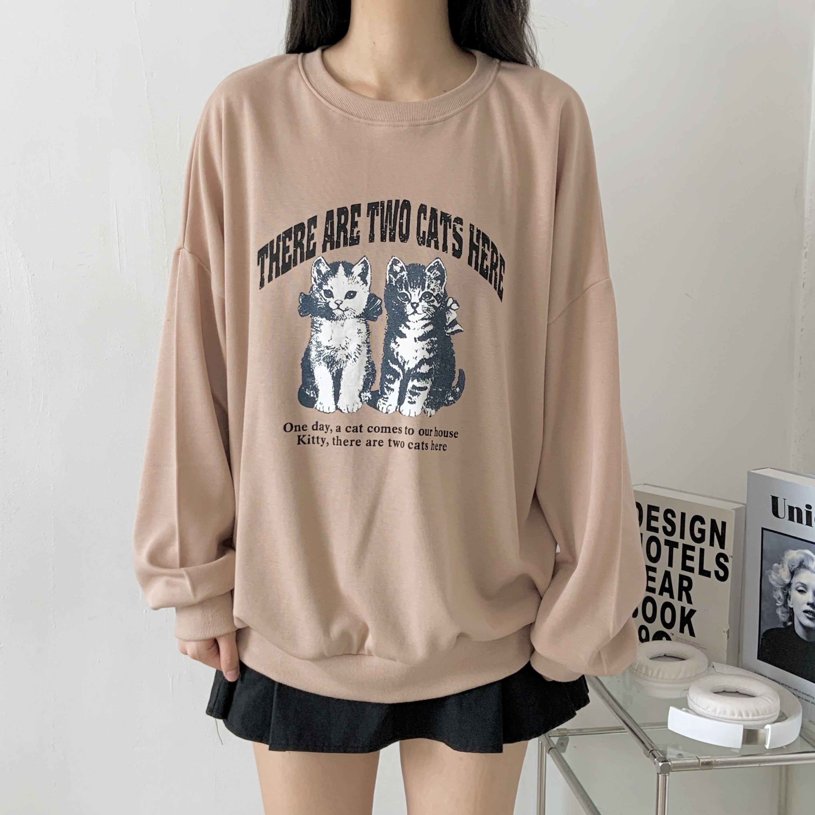 ラウンドネックボクシープリントカラーTシャツ | 詳細画像4