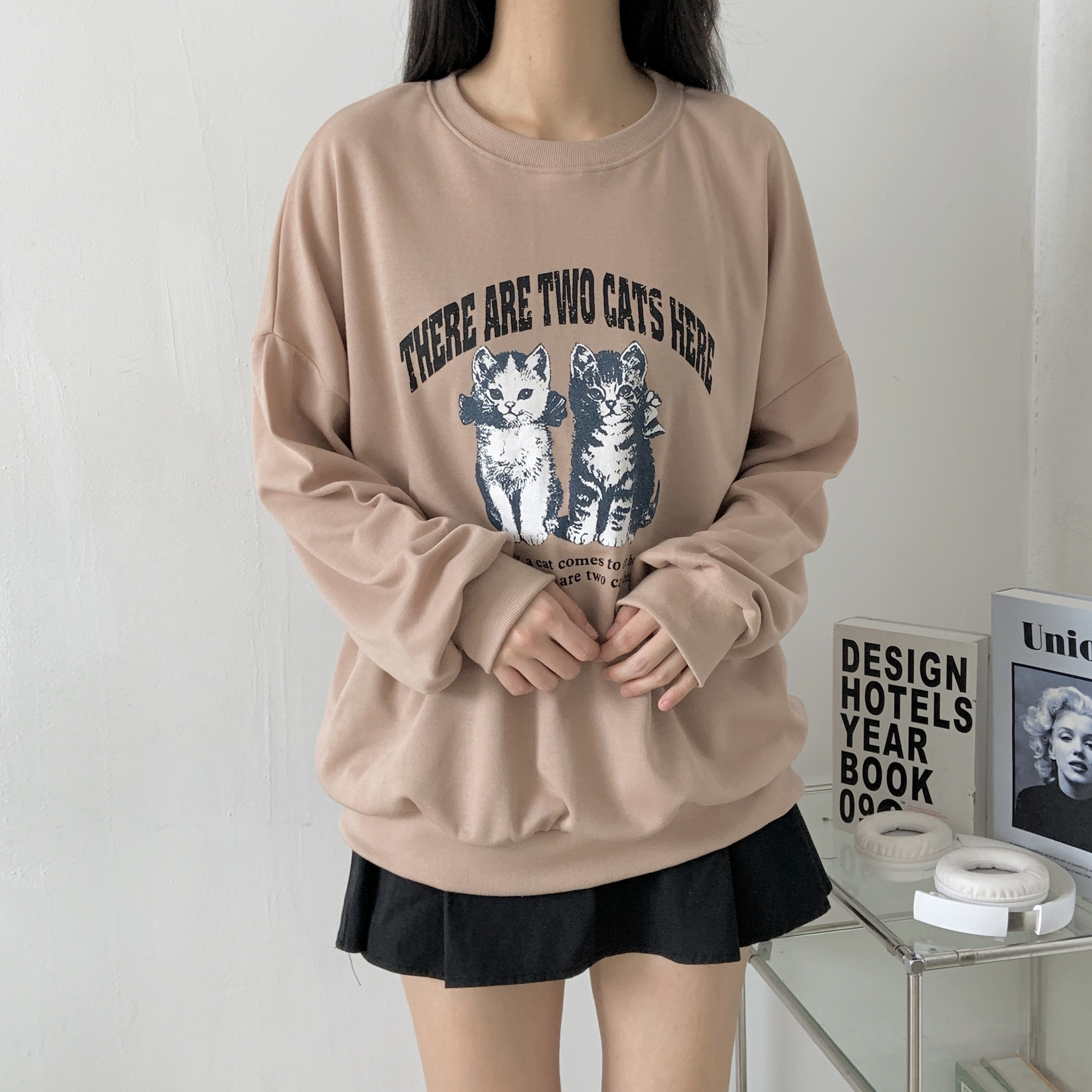 ラウンドネックボクシープリントカラーTシャツ | 詳細画像5