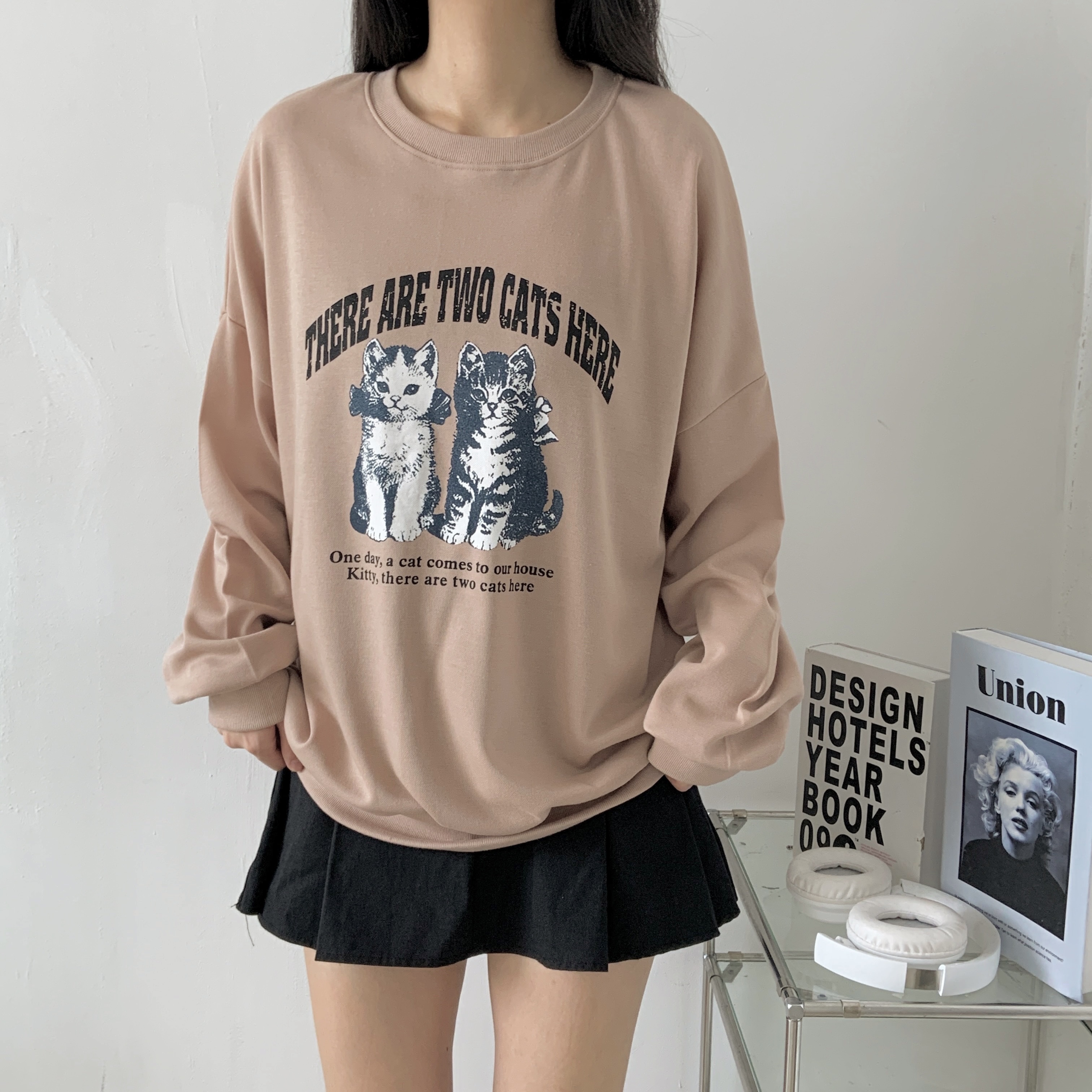 ラウンドネックボクシープリントカラーTシャツ | 詳細画像6