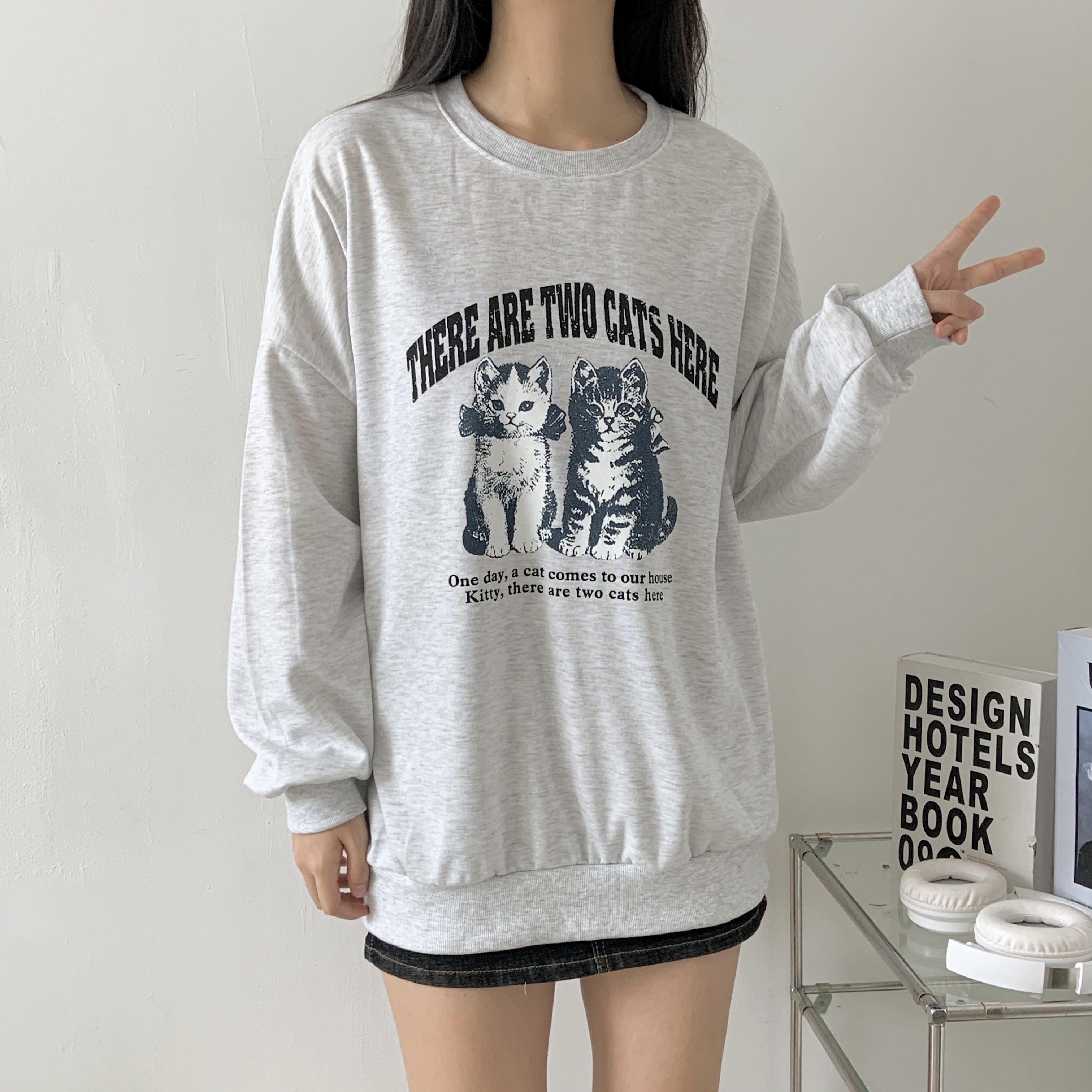 ラウンドネックボクシープリントカラーTシャツ | 詳細画像7