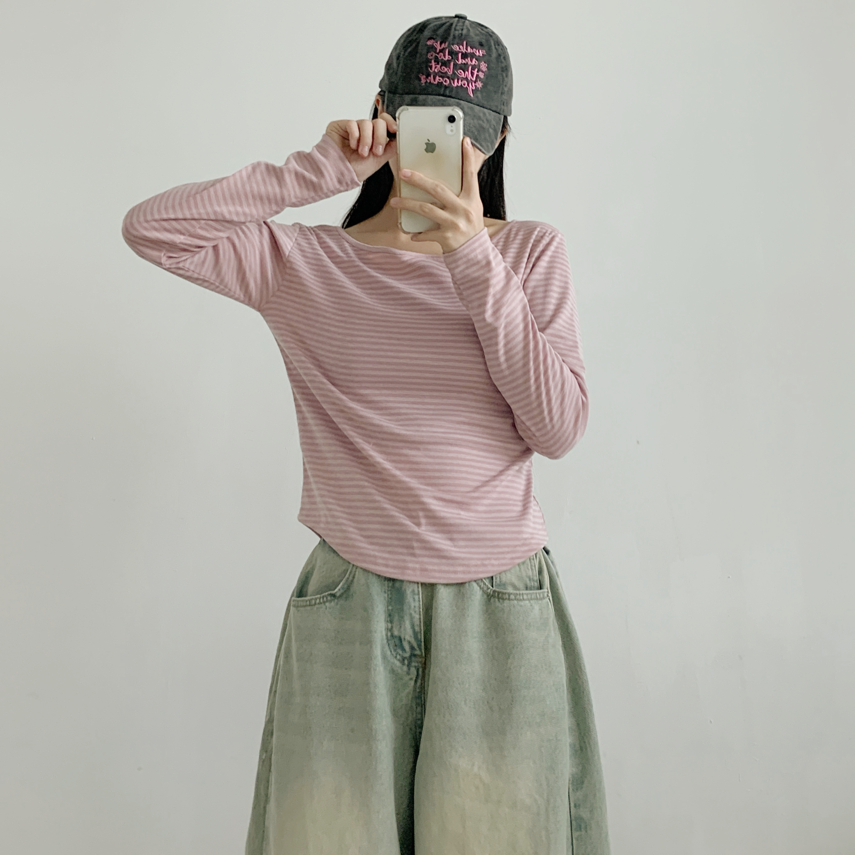ボートネック長袖ボーダーTシャツ | 詳細画像15