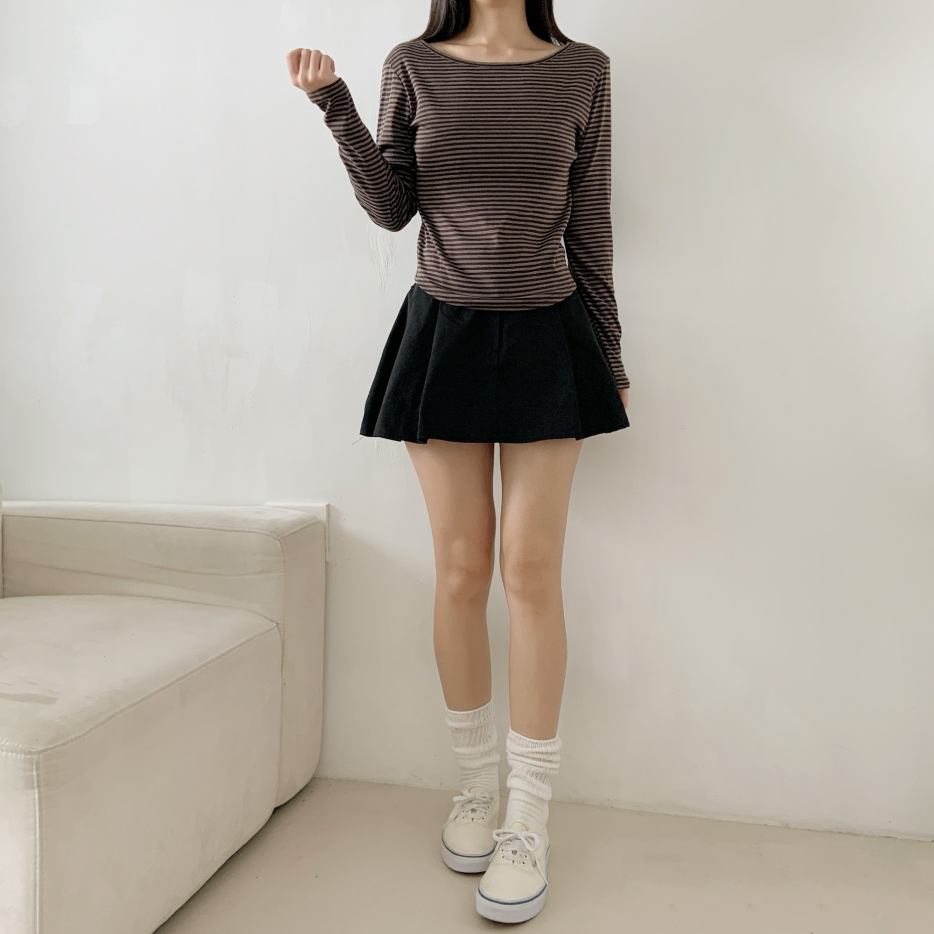 ボートネック長袖ボーダーTシャツ | 詳細画像18