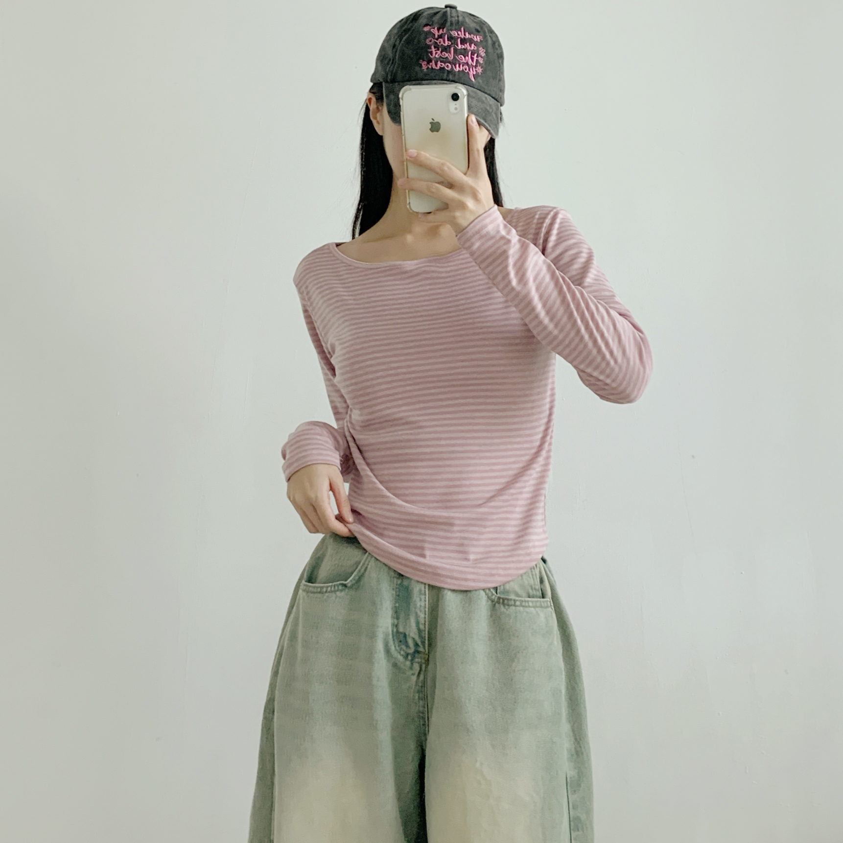 ボートネック長袖ボーダーTシャツ | 詳細画像11