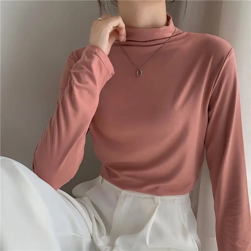 ハーフネック長袖無地Tシャツ | 詳細画像8