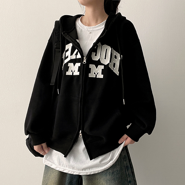 ダブルジップパッチジップパーカー | レディースファッション通販 - DHOLIC