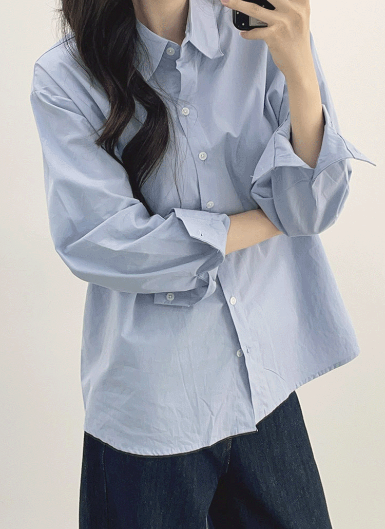 DARKPARK オーバーサイズシャツ MinoriTY】とろみジョーゼットリラックス長袖シャツ オーバーサイズ