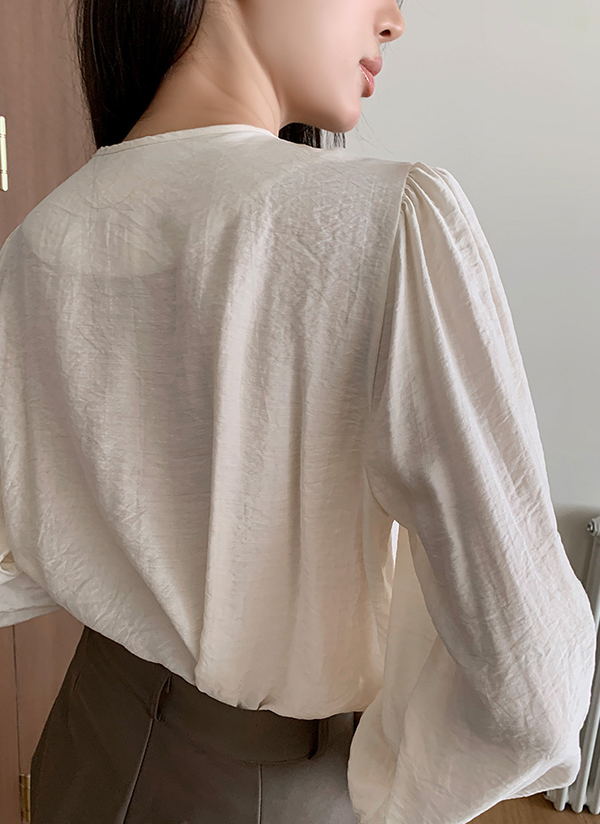 リボンパフスリーブブラウス | レディースファッション通販 - DHOLIC