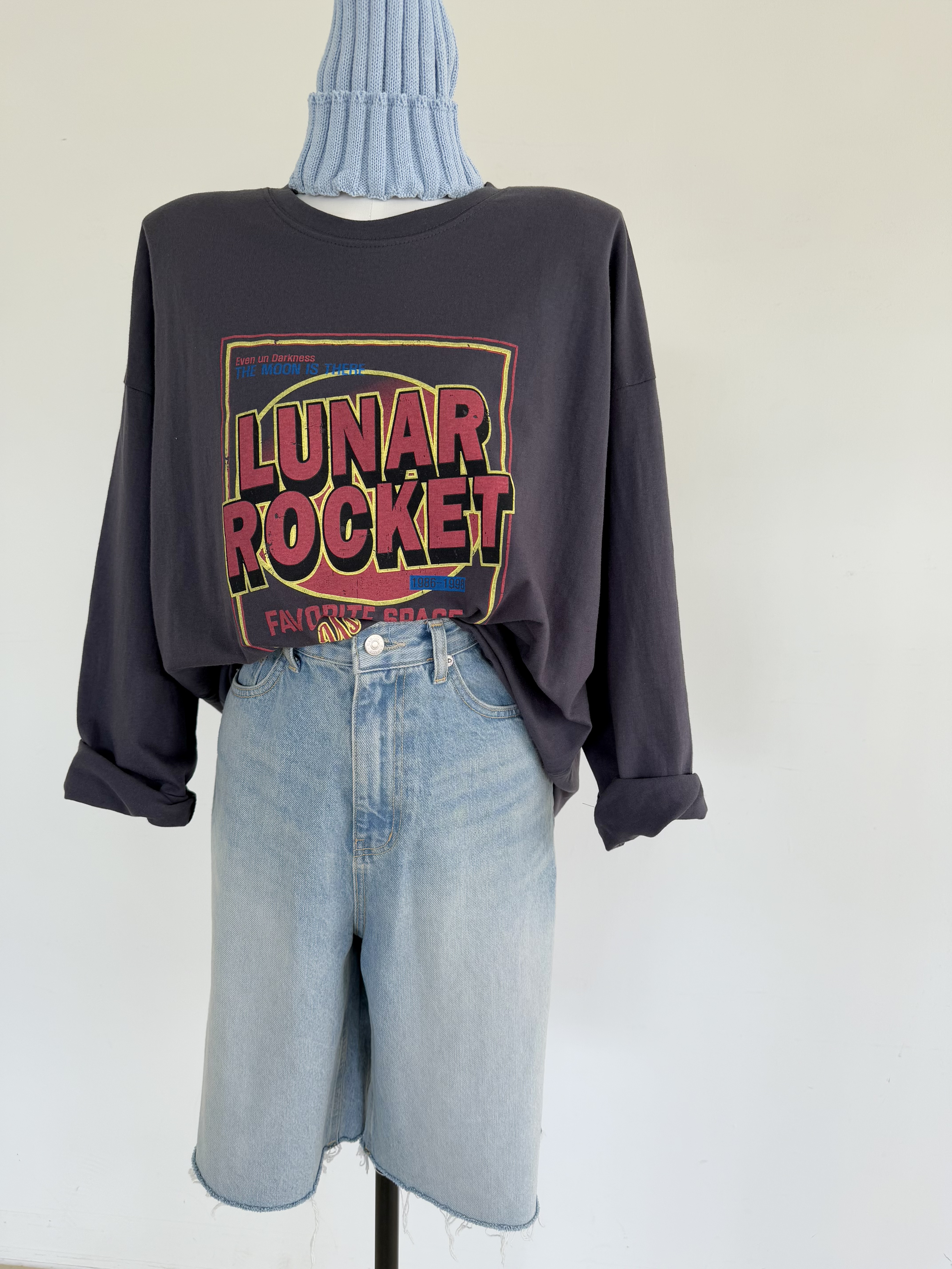 ラウンドネックボクシールーズ長袖ロゴTシャツ | 詳細画像8
