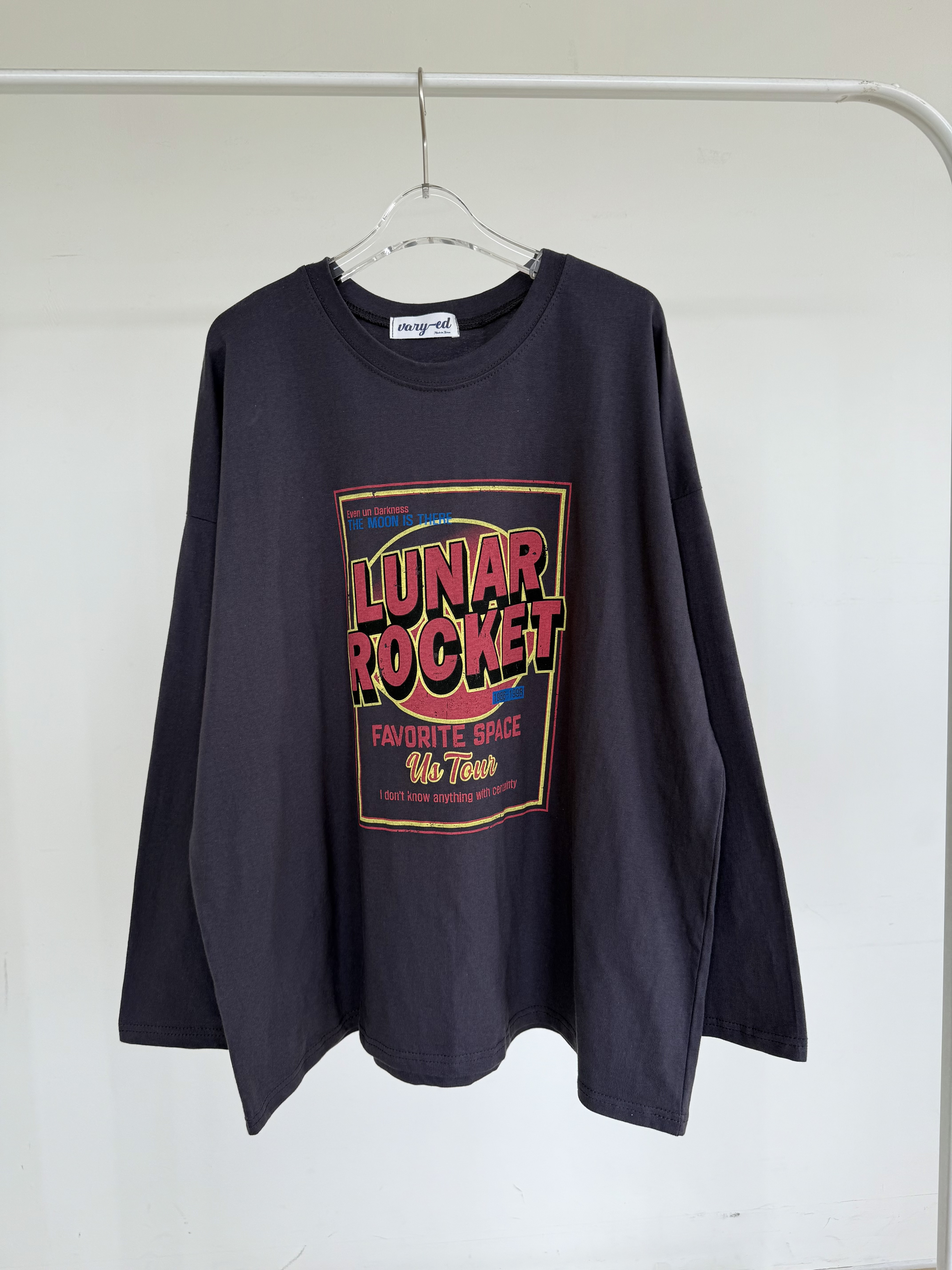 ラウンドネックボクシールーズ長袖ロゴTシャツ | 詳細画像9