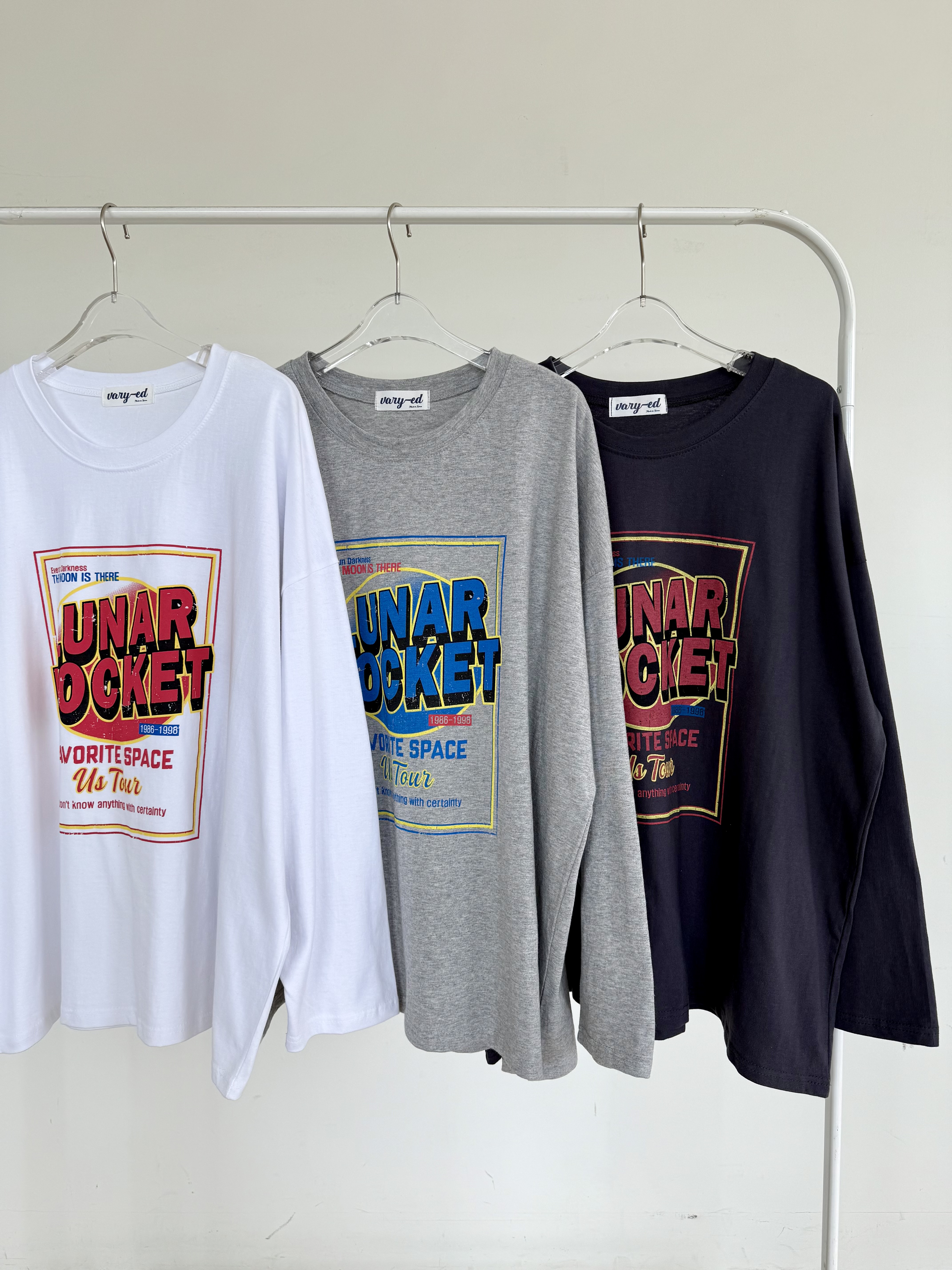 ラウンドネックボクシールーズ長袖ロゴTシャツ | 詳細画像18