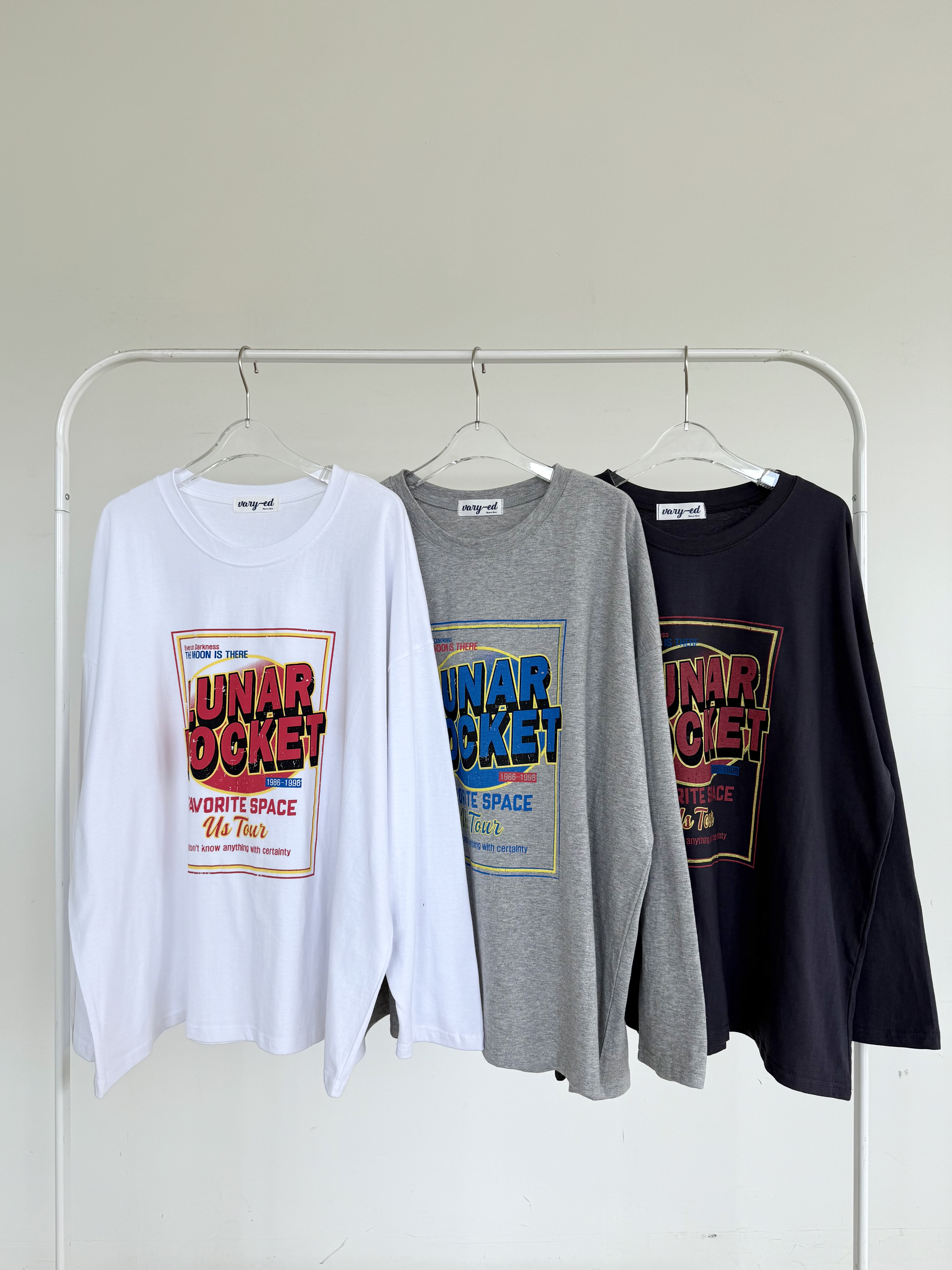 ラウンドネックボクシールーズ長袖ロゴTシャツ | 詳細画像19