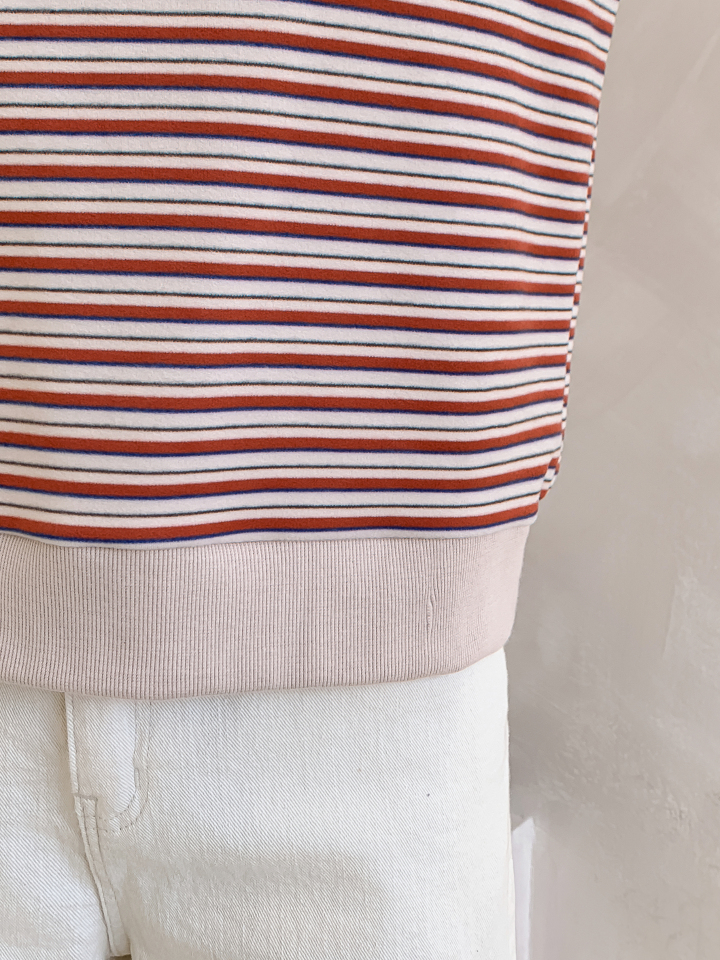 ラウンドネック半袖ボーダー配色Tシャツスウェット | 詳細画像27